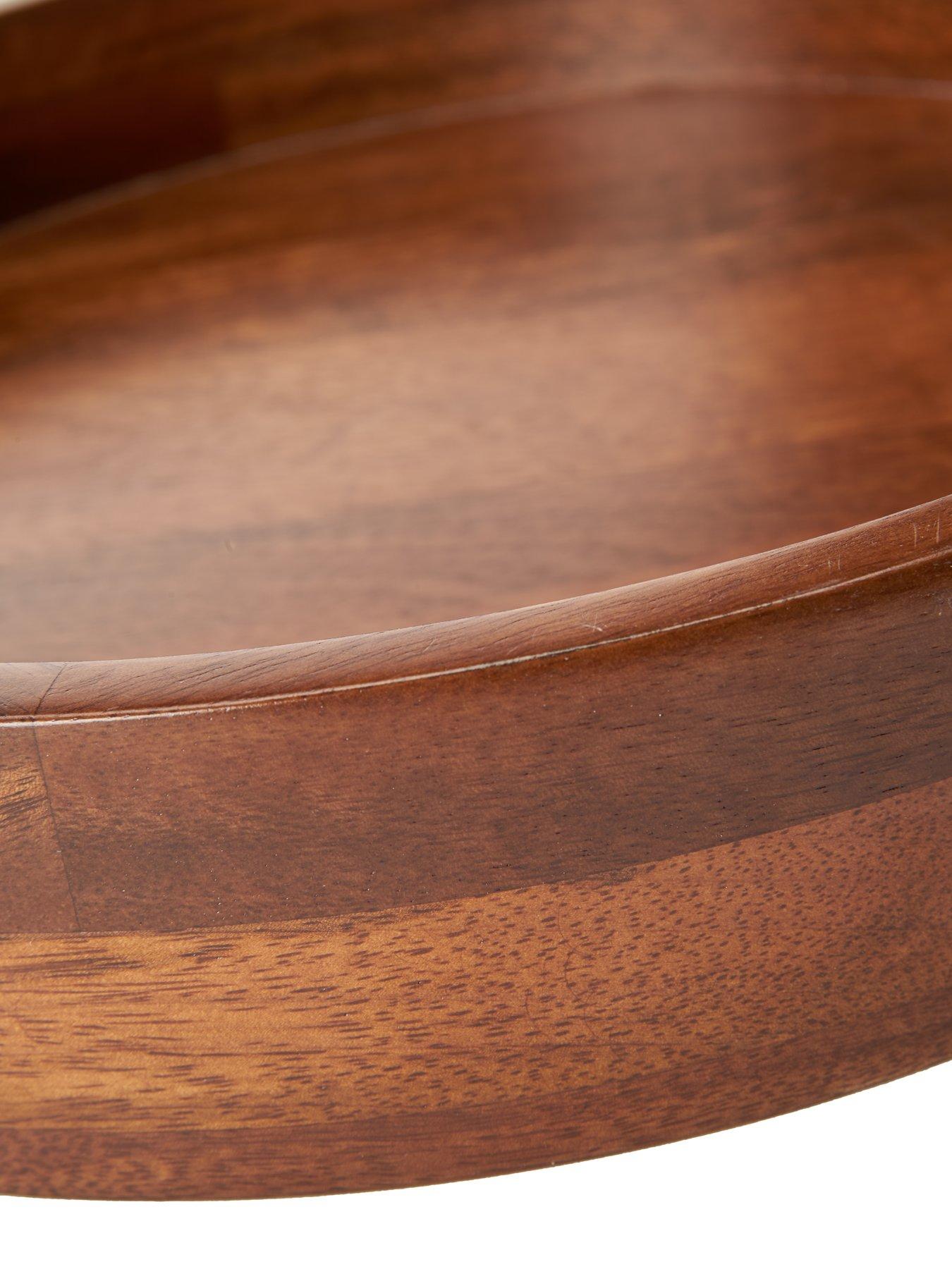 Image 4 of 5 of Michelle Keegan Home Round Walnut Tray