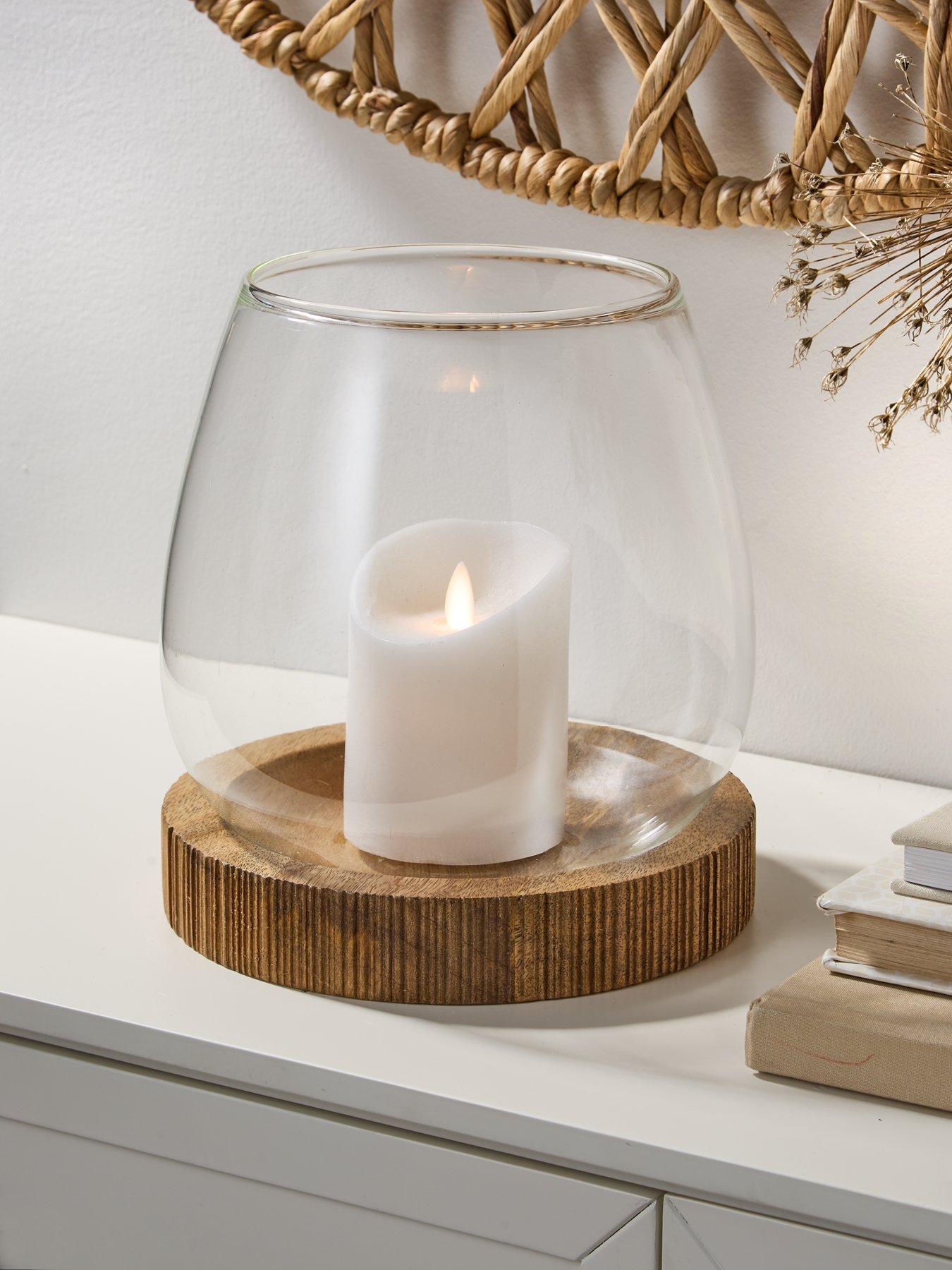 Very Home Ember Hurricane Candle Pillar
