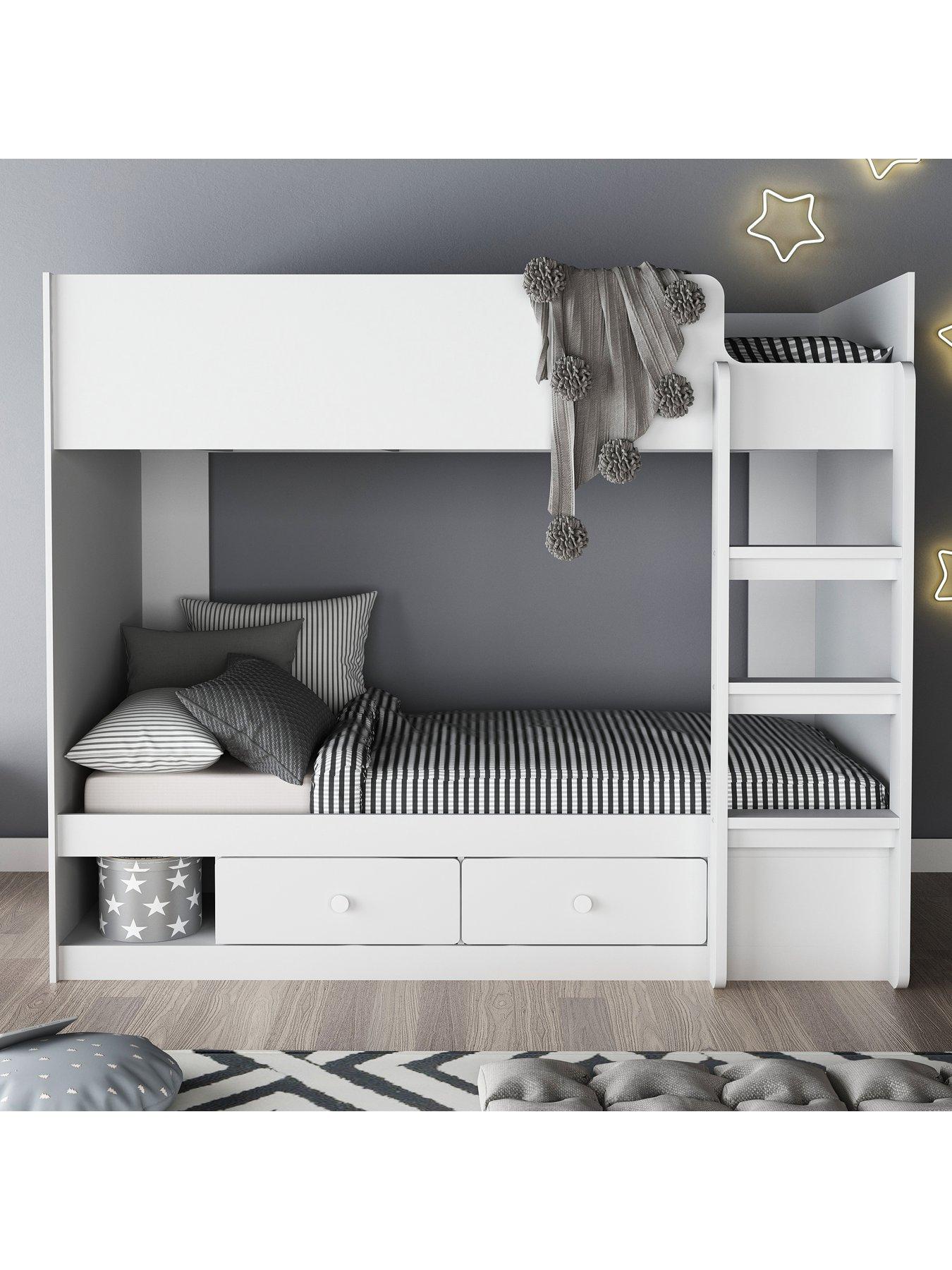 Image 1 of 6 of Very Home Peyton Bunk Bed Frame with Drawers and Mattress Options (Buy and SAVE!)