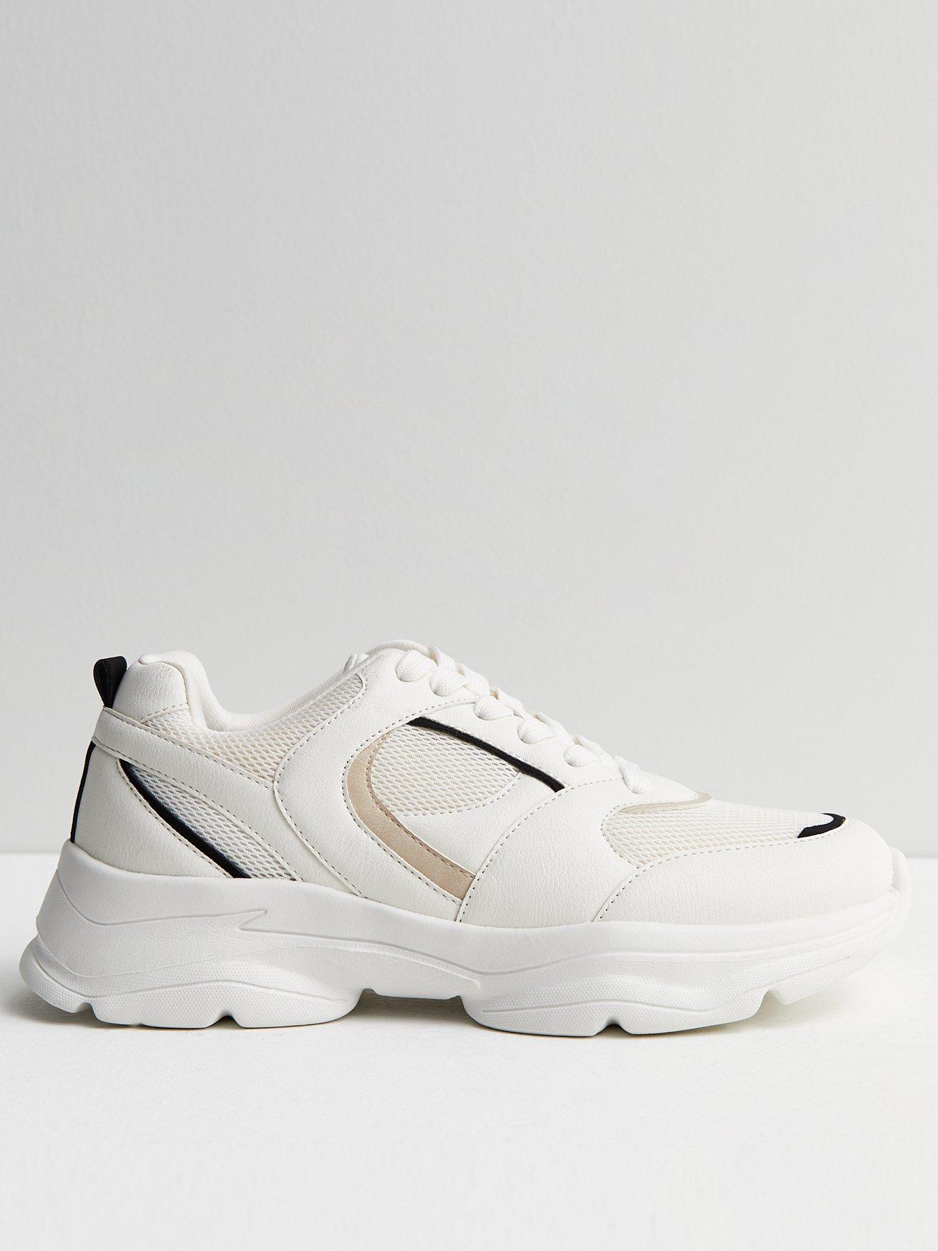 New look cheap white chunky trainers