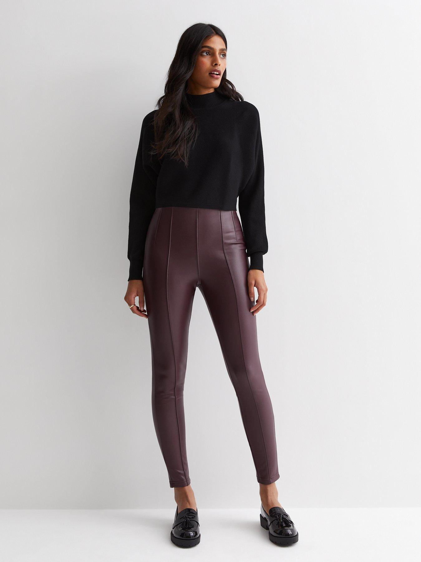 M&Co Black Wet Look Leggings