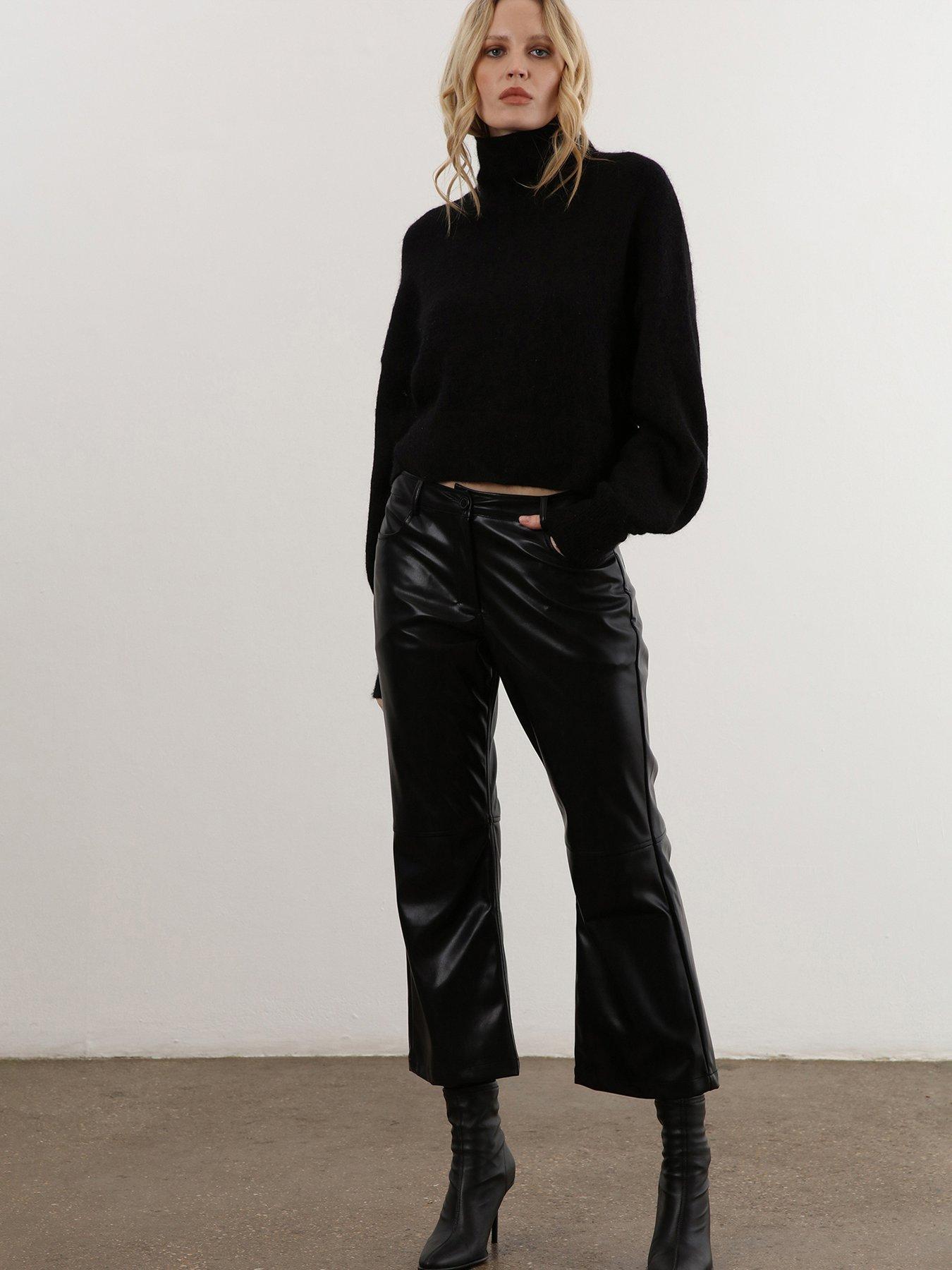 religion-flared-faux-leather-trouser-with-jean-pocket-details-blackback