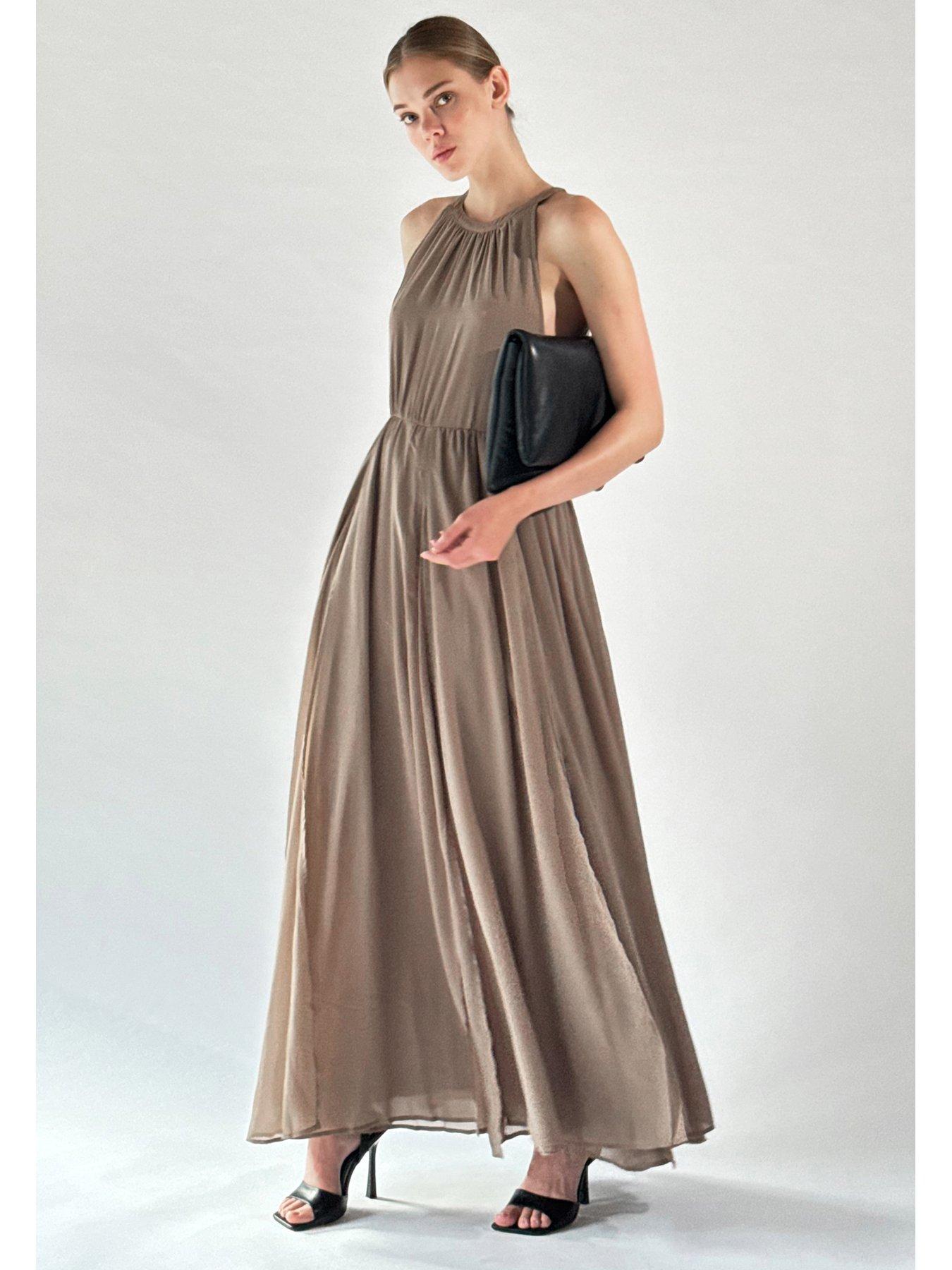 religion-halterneck-maxi-dress-with-floaty-layered-skirt-beigestillFront