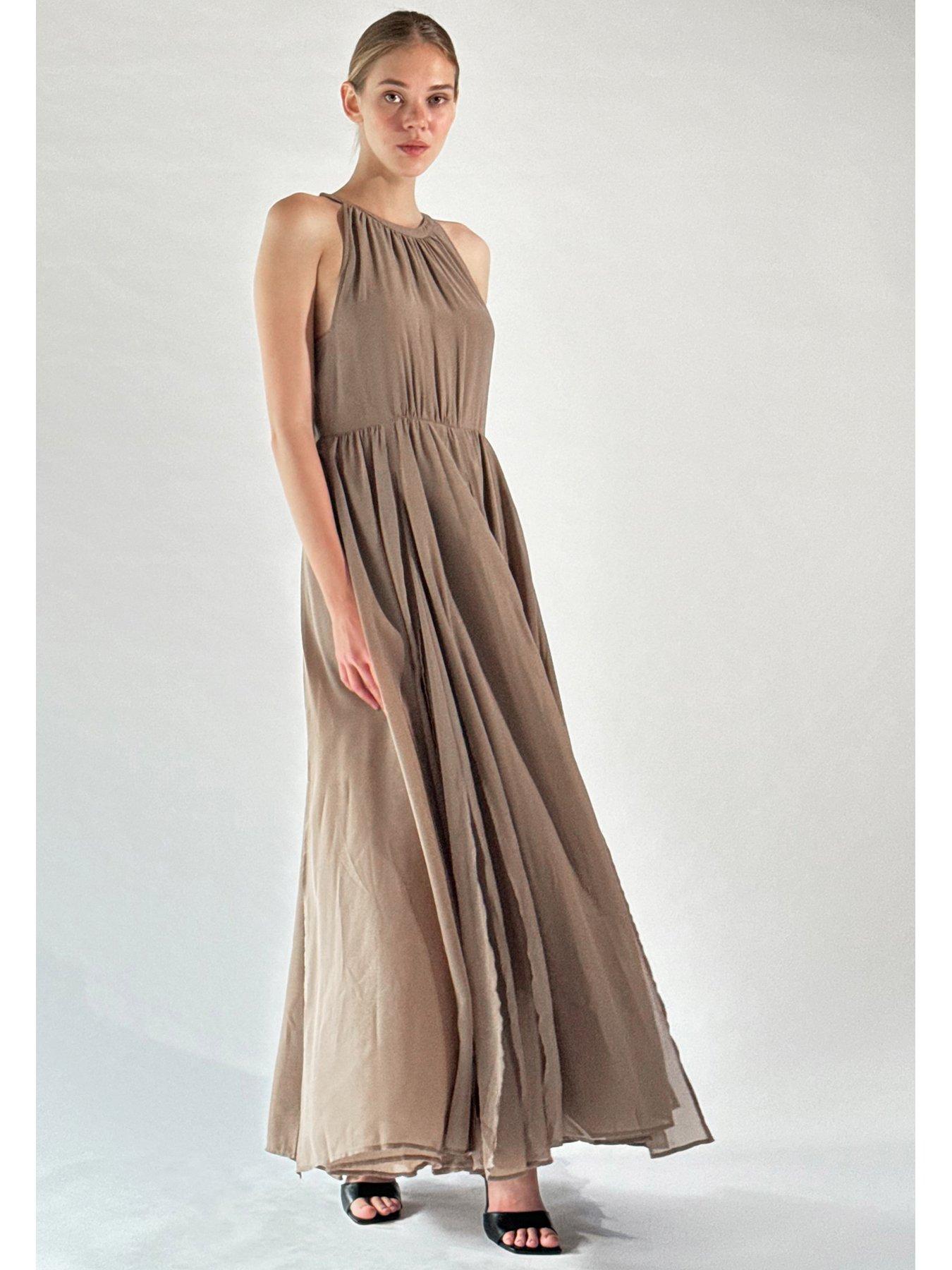 religion-halterneck-maxi-dress-with-floaty-layered-skirt-beigeoutfit