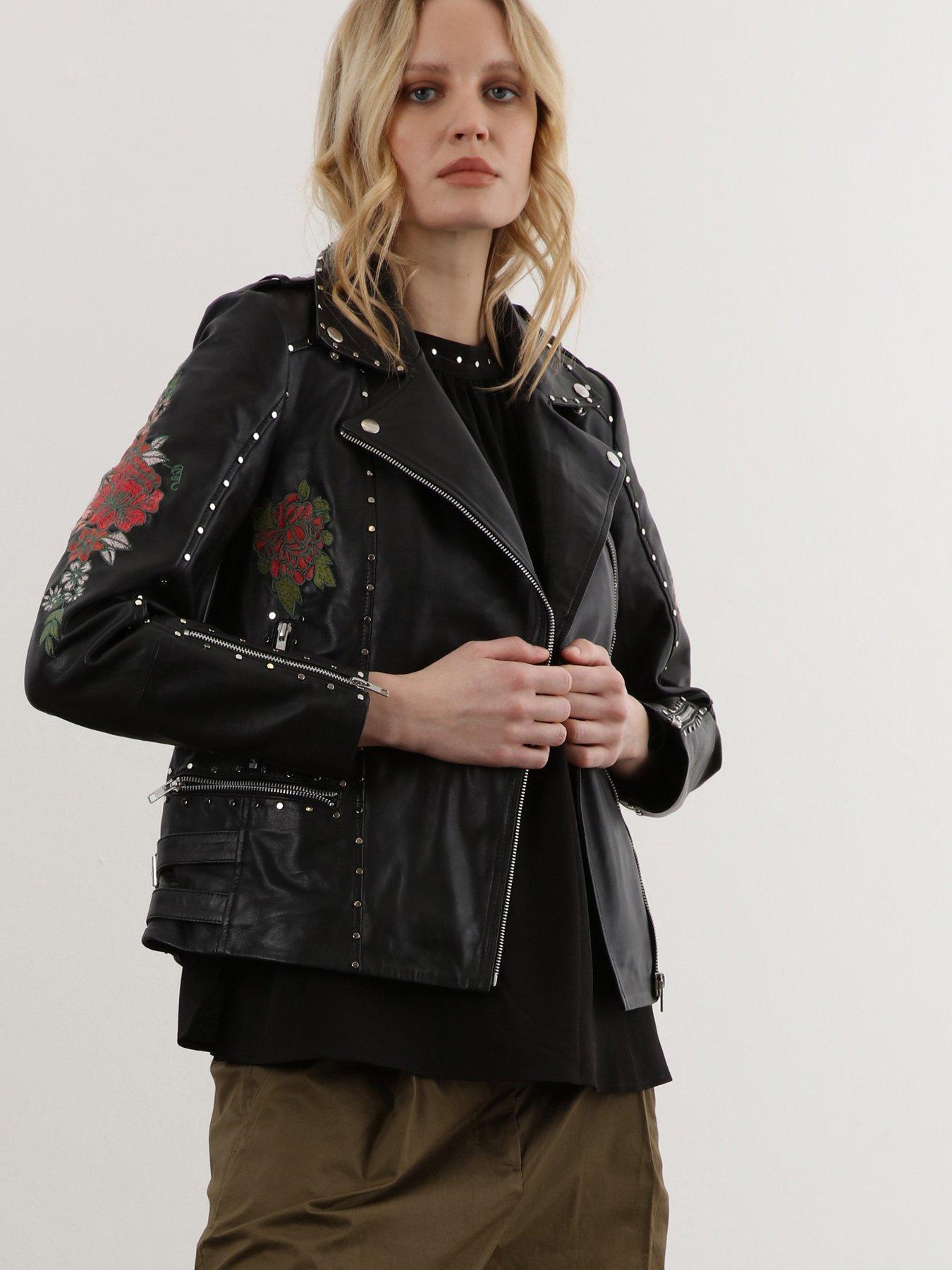 Mens thigh length leather jacket hotsell