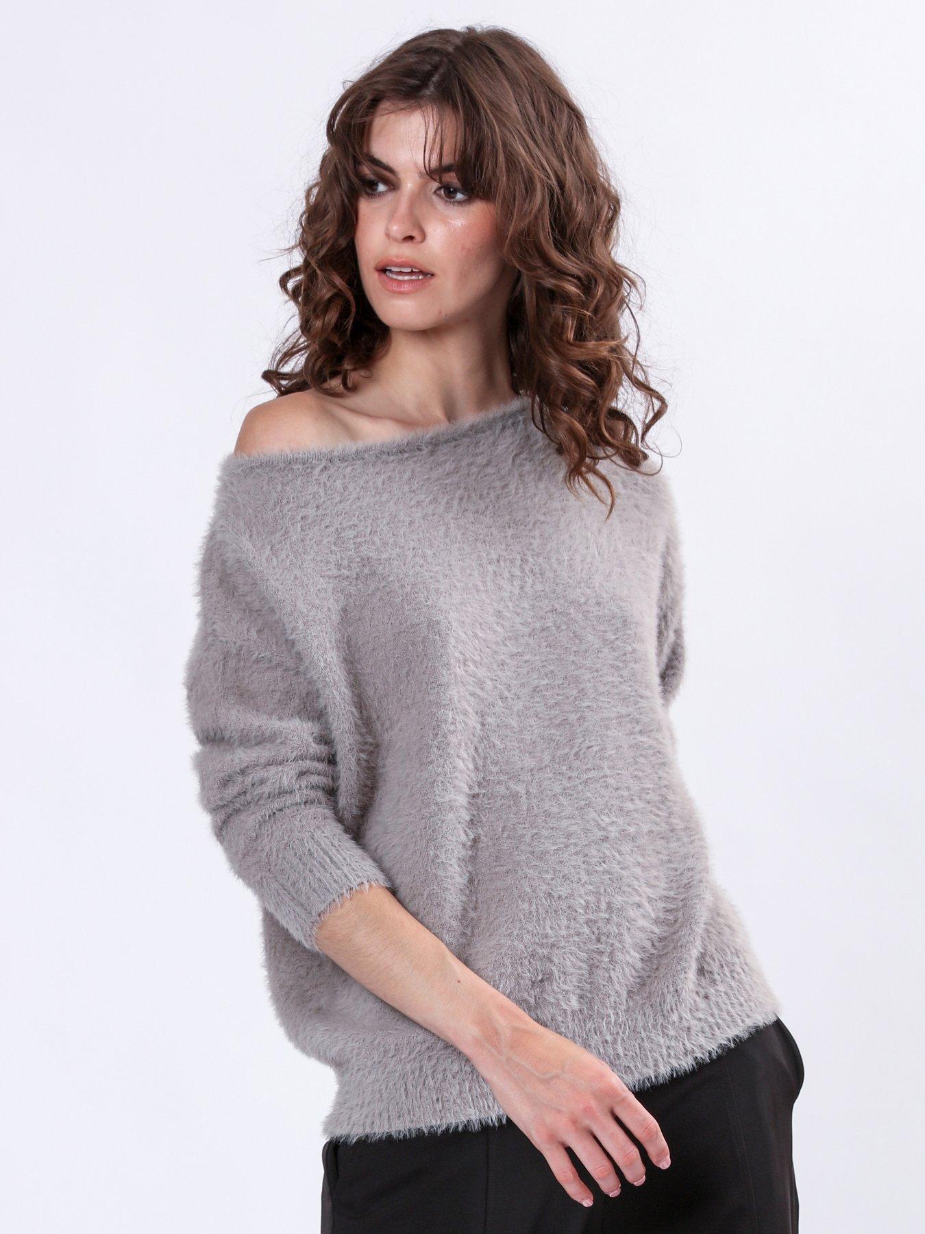 Religion Off The Shoulder Super Soft Jumper - Neutral