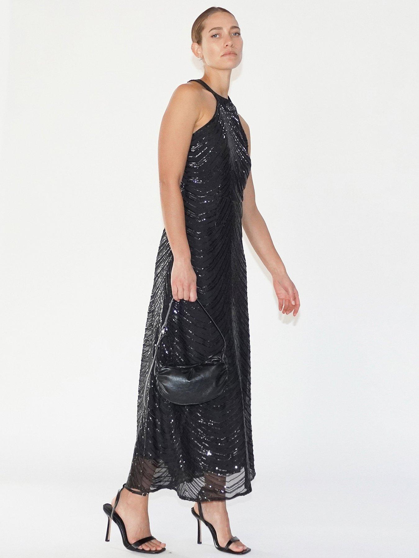 religion-halterneck-beaded-sequin-midi-maxi-dress-blackdetail