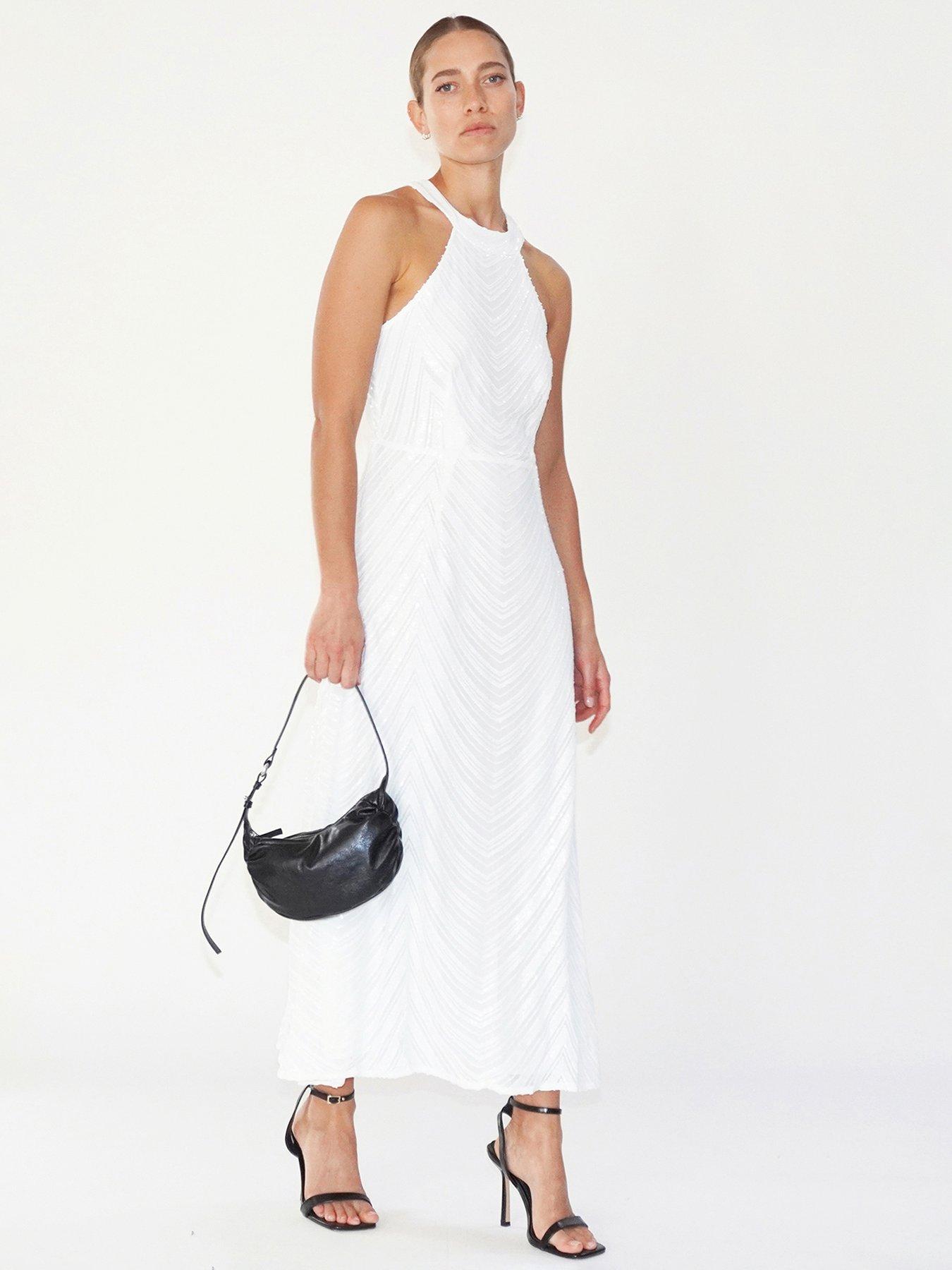 religion-halterneck-beaded-sequin-midi-maxi-dress-whiteoutfit