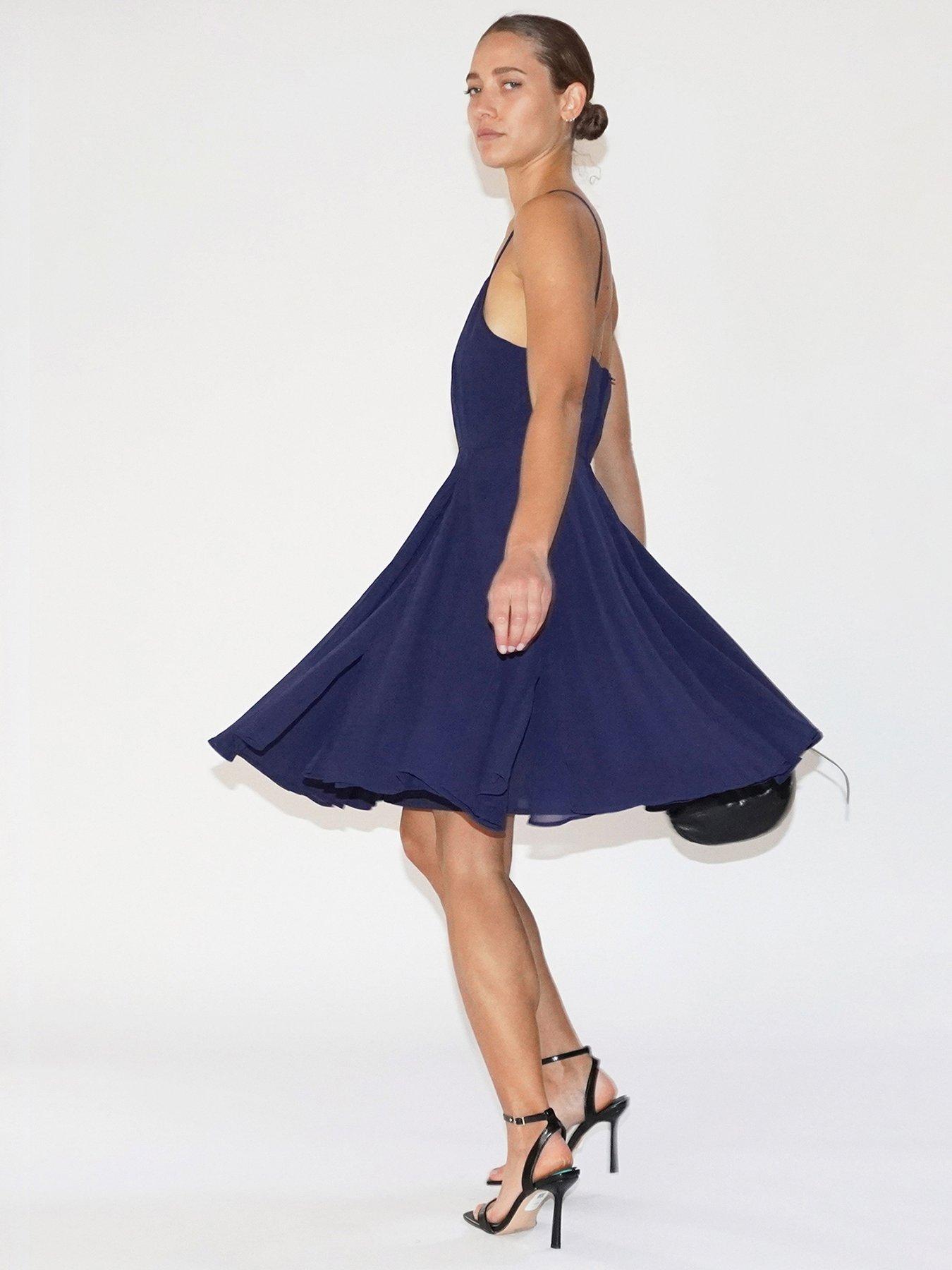 Religion Jewell Mini Spaghetti Strap Dress - Navy