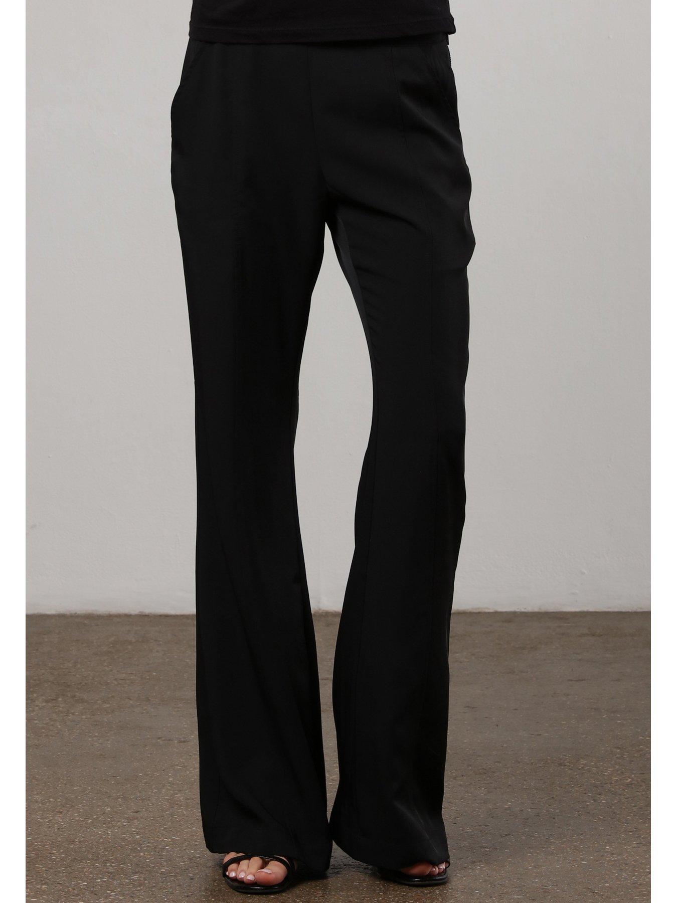 religion-flared-flux-trouser-with-flat-fronted-waist-and-elasticated-back-blackback