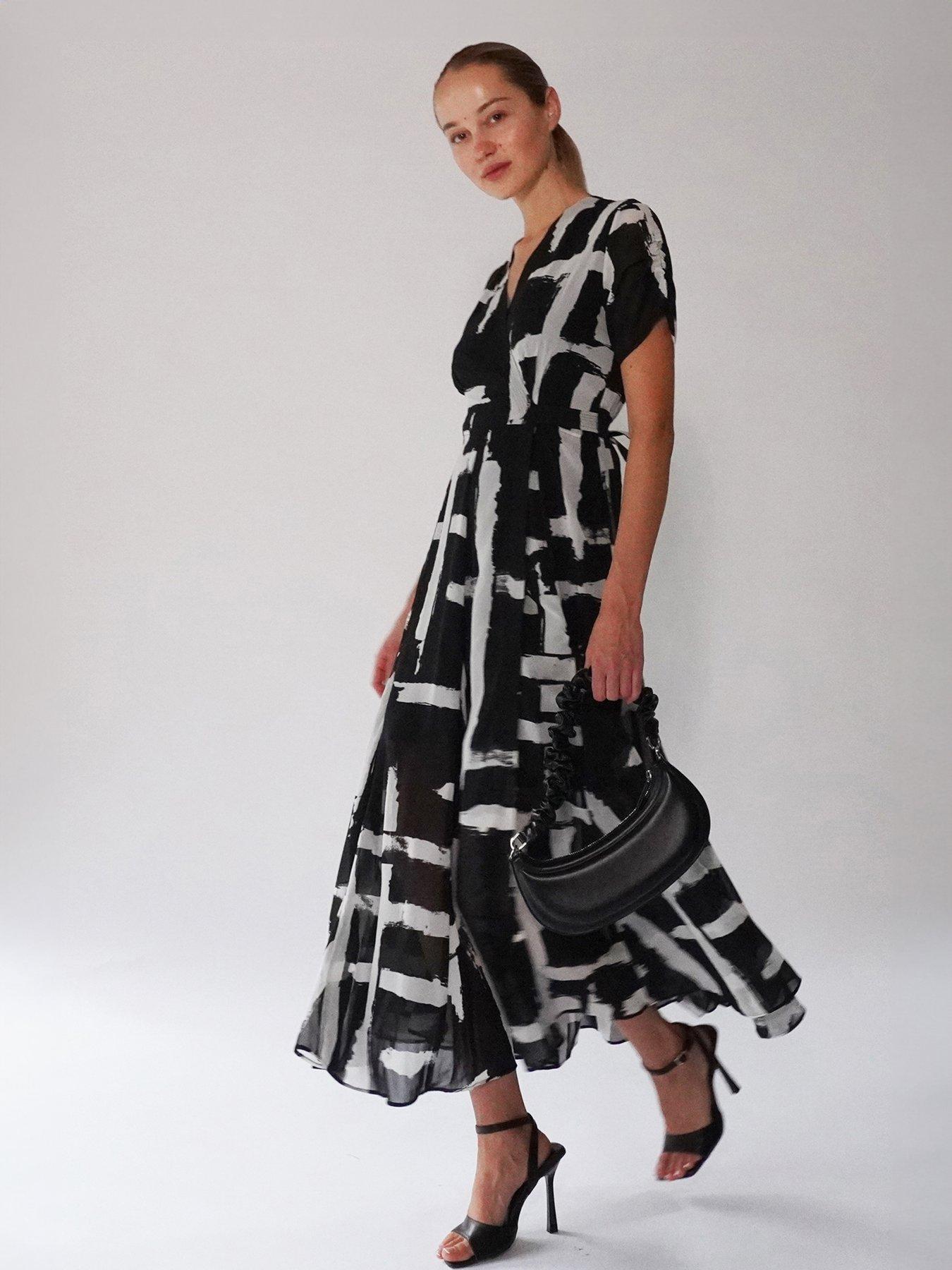 religion-wrap-maxi-dress-blackwhite