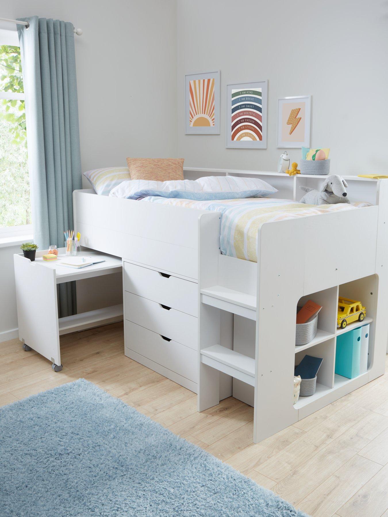 very-home-aspen-mid-sleeper-bed-frame-with-desk-drawers-and-shelves-plus-mattress-options-buy-and-savenbsp--white