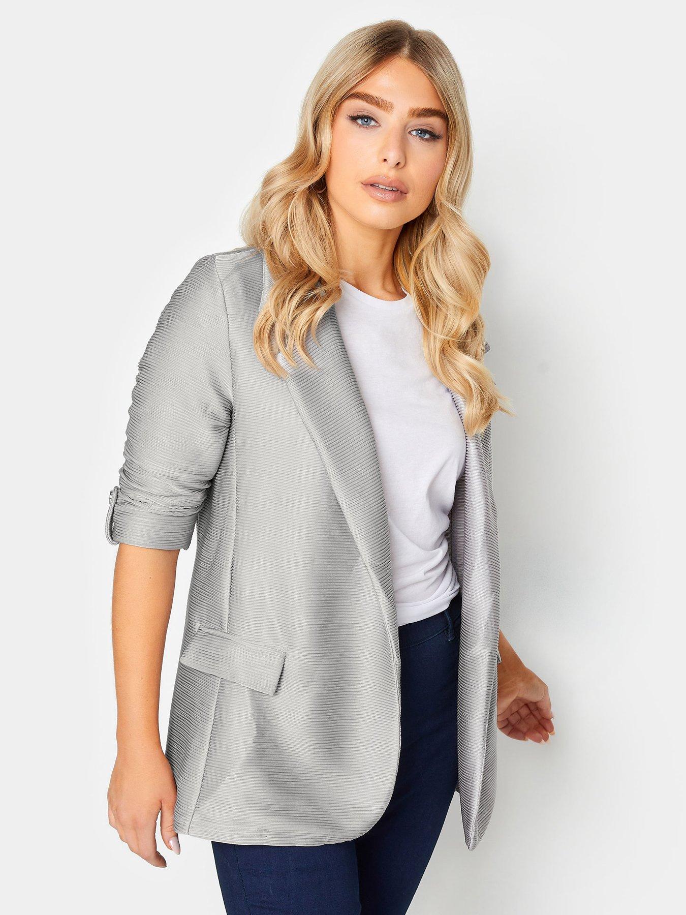 Image 1 of 4 of M&Co Edge To Edge Blazer Jacket - Grey