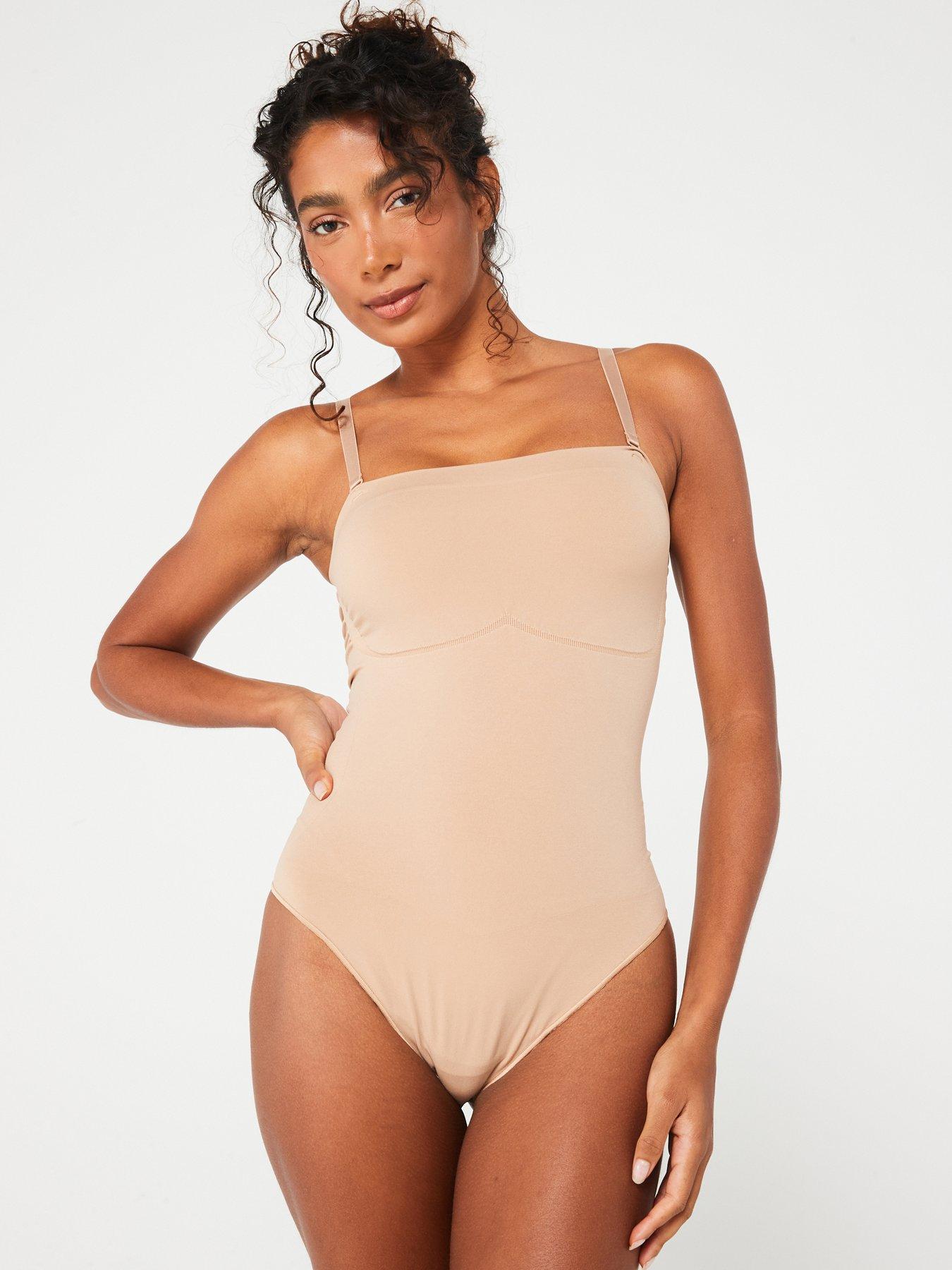 everybody-shape-enhancing-seamless-bandeau-body-thong-with-removable-straps-strong-control-beige