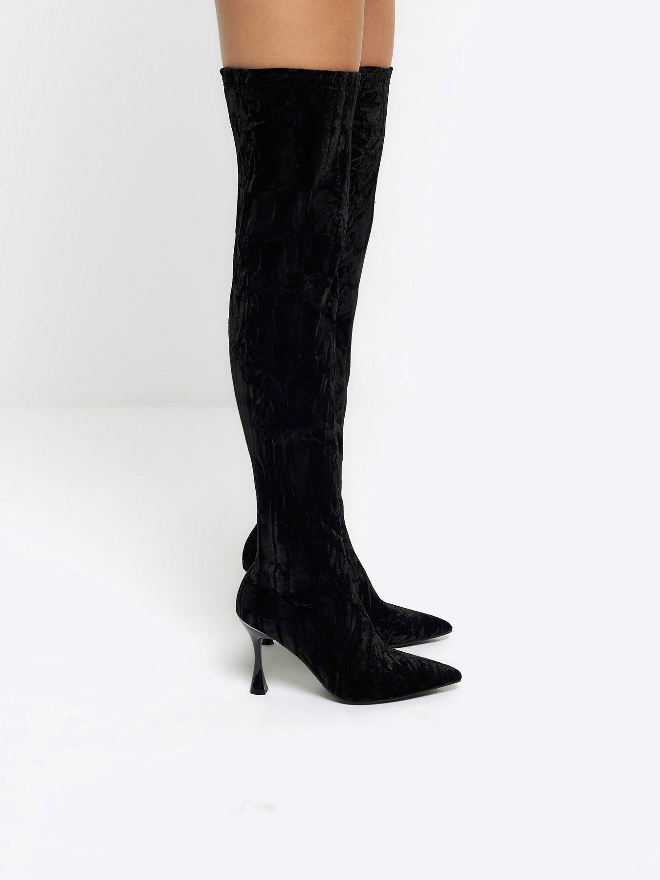 River Island Over The Knee Boot Black Very Ireland