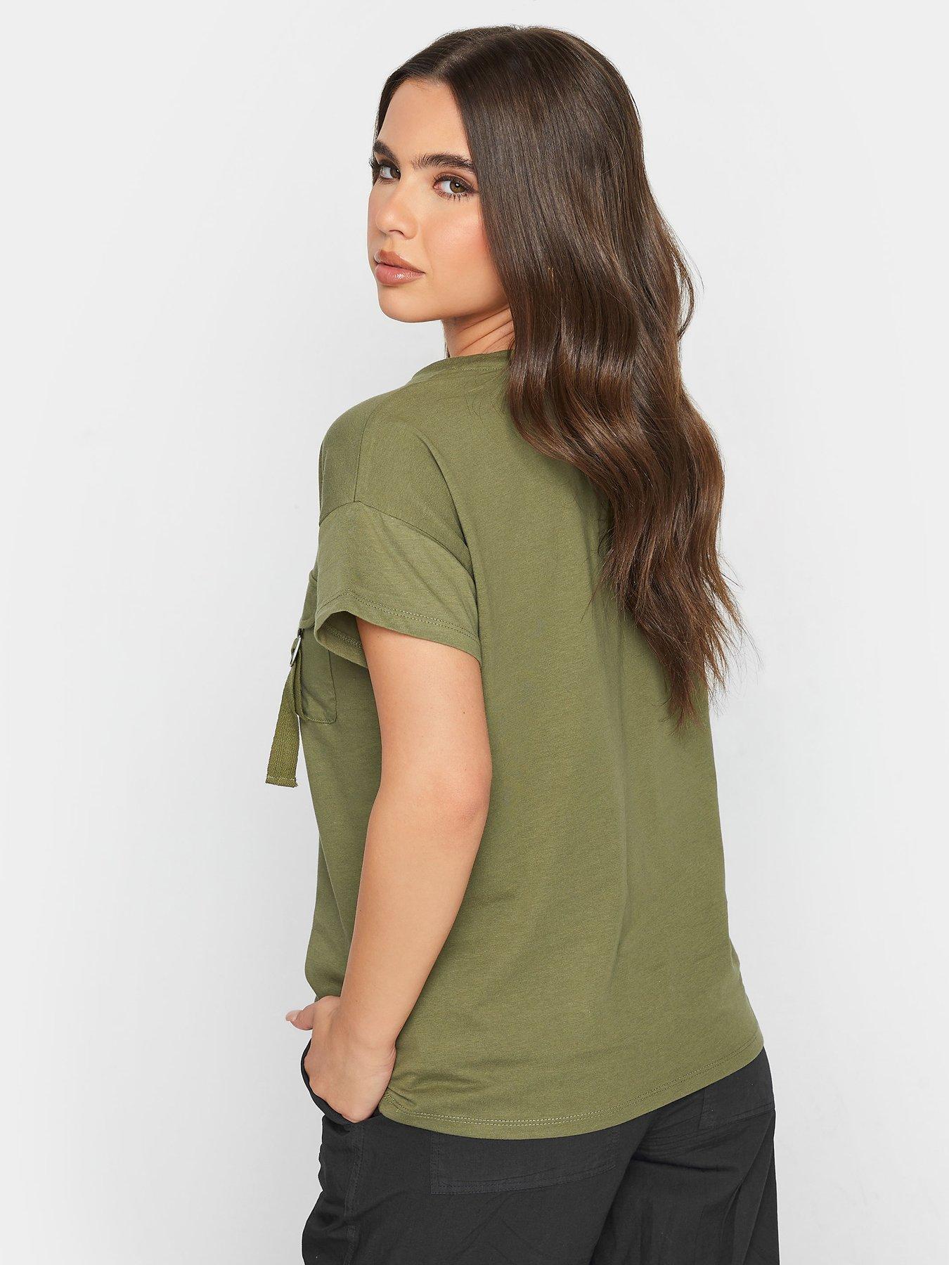 pixiegirl-petite-utility-pocket-tee-greenstillFront