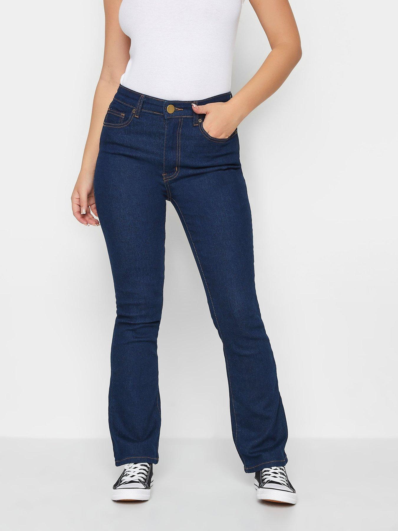 Calvin Klein Jeans AUTHENTIC FRONT SPLIT - Bootcut jeans - denim  dark/dark-blue denim 
