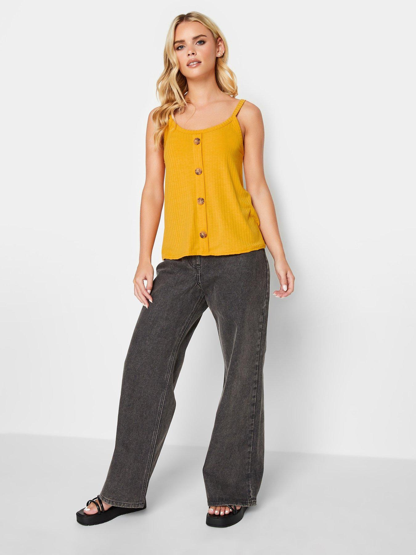 pixiegirl-button-down-cami-vest-top-yellowback