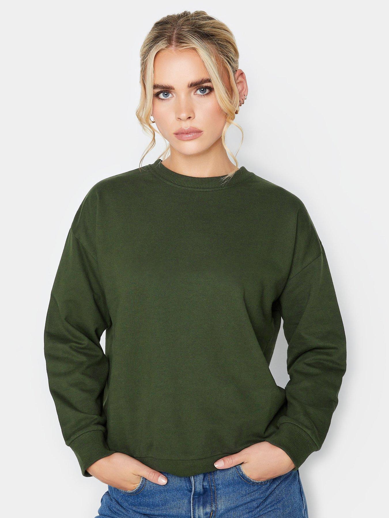 Petite crew neck sweatshirt deals
