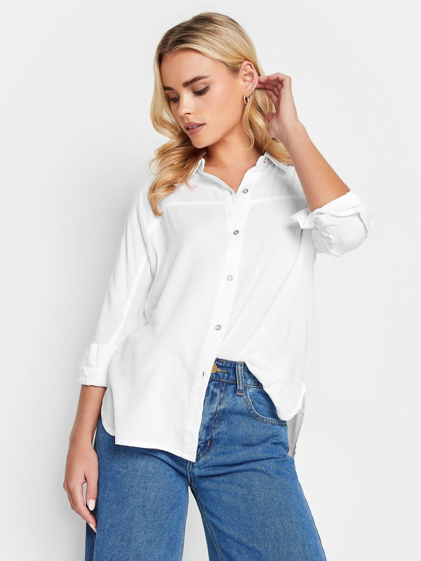 Image 1 of 4 of PixieGirl Petite Viscose Shirt - White