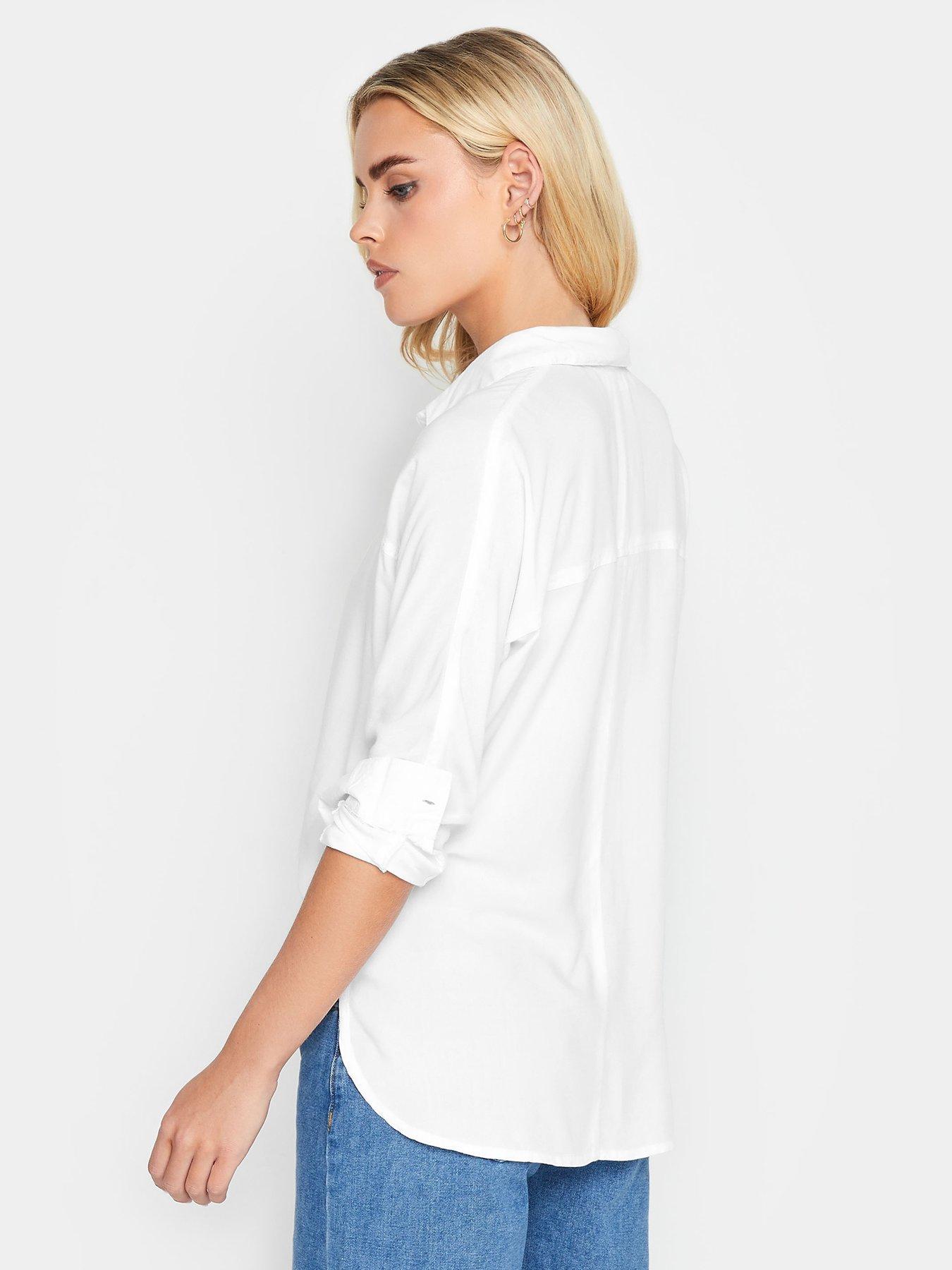 Image 2 of 4 of PixieGirl Petite Viscose Shirt - White