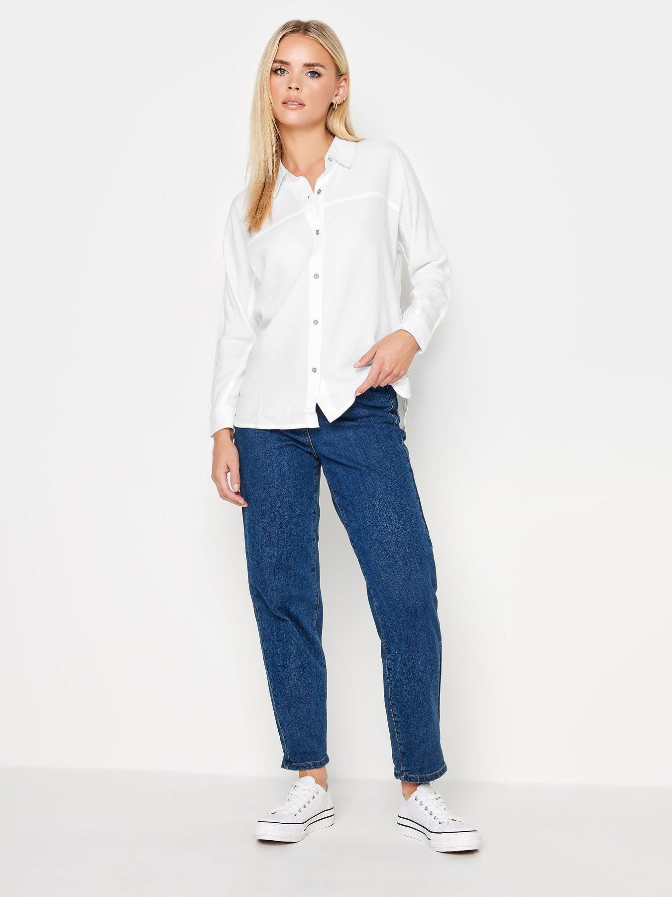 Image 3 of 4 of PixieGirl Petite Viscose Shirt - White