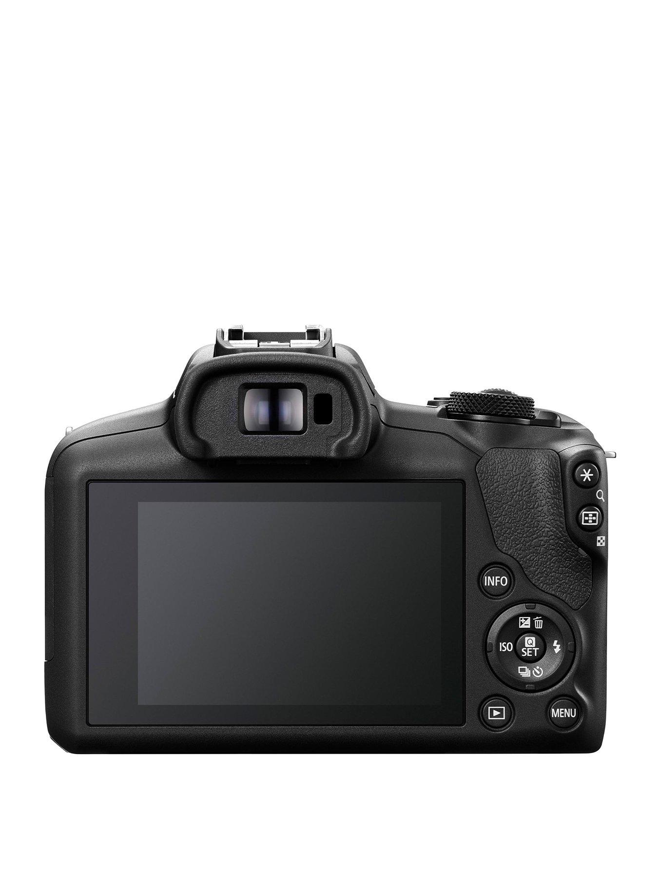 canon-eos-r100-aps-c-camera-kit-inc-rf-s-18-45mm-lens-32gb-sd-card-additional-lp-e17-battery-neck-strap-amp-caseback