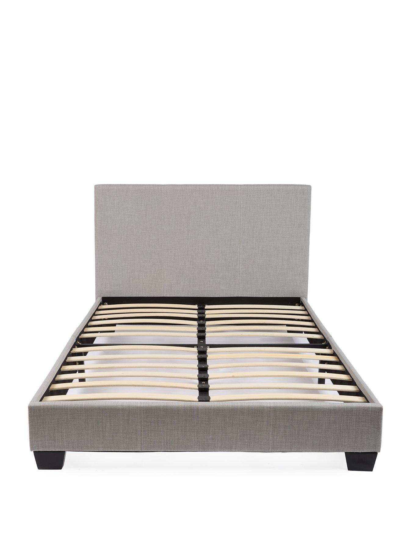 very-home-riley-fabric-small-double-bed-frame-with-mattress-options-buy-amp-save-light-greystillFront