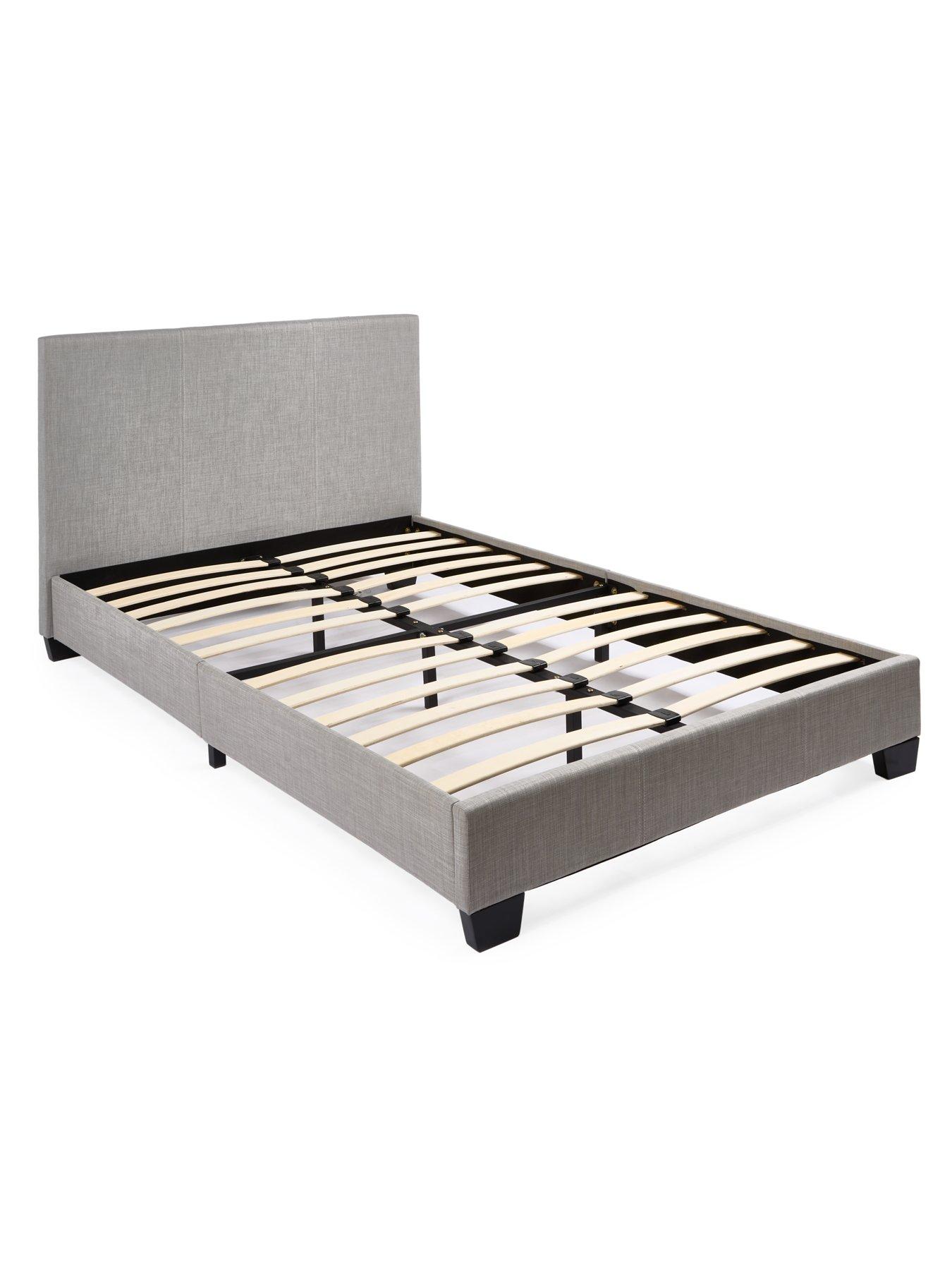 Image 3 of 6 of The Very Collection Riley Fabric Small Double Bed Frame with Mattress Options (Buy &amp; SAVE!) - Light Grey