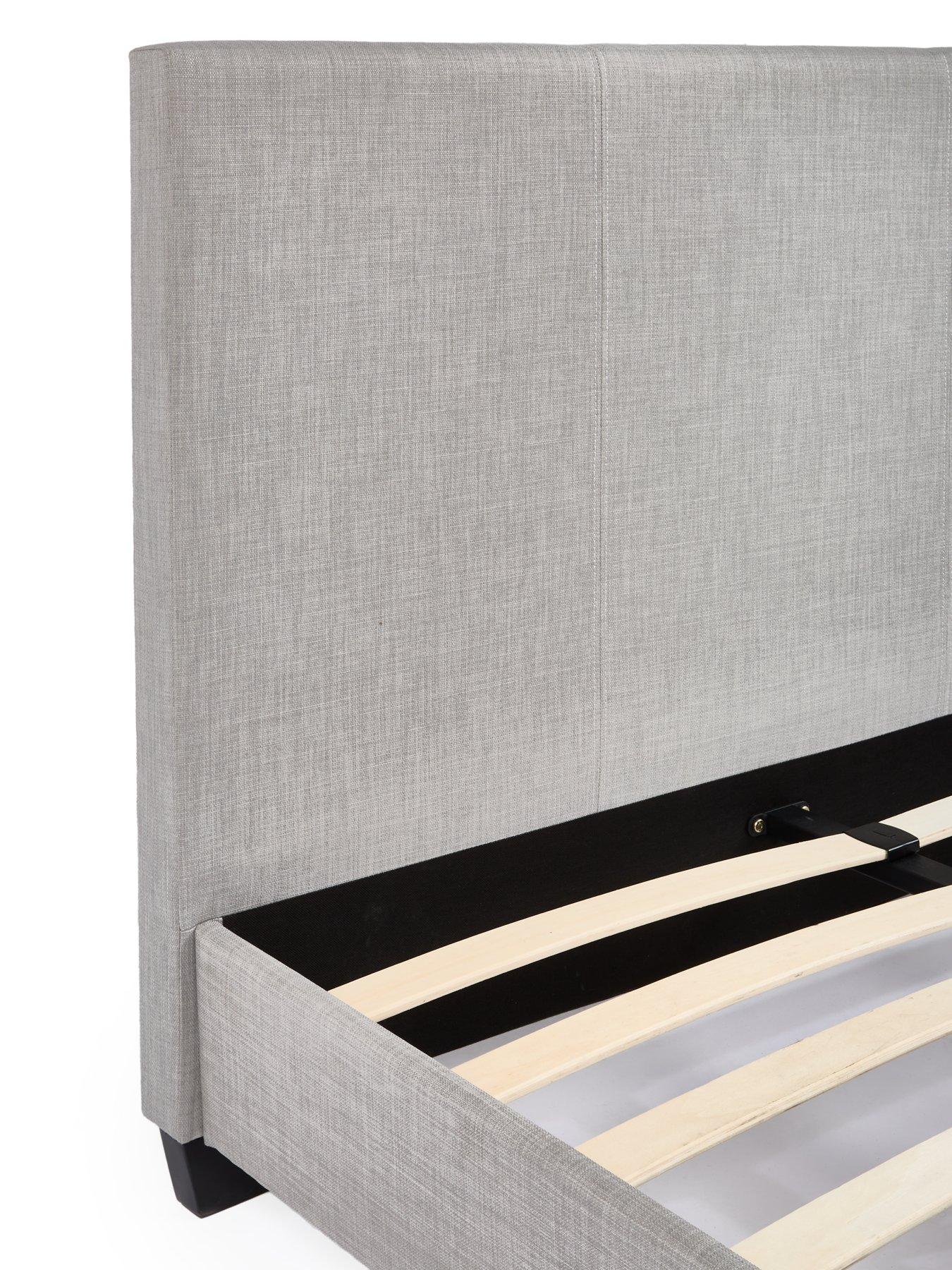 Image 4 of 6 of The Very Collection Riley Fabric Small Double Bed Frame with Mattress Options (Buy &amp; SAVE!) - Light Grey