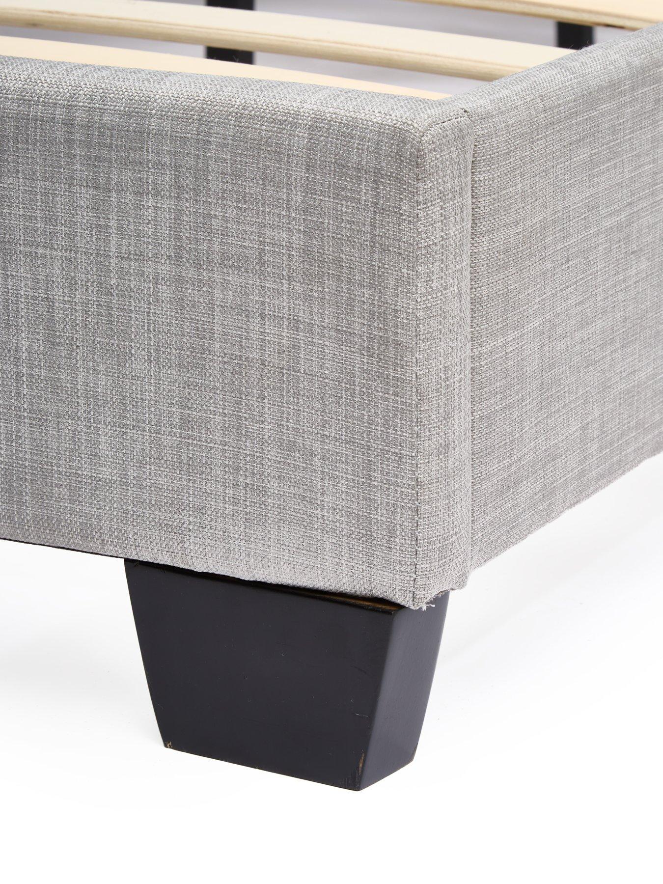 Image 5 of 6 of The Very Collection Riley Fabric Small Double Bed Frame with Mattress Options (Buy &amp; SAVE!) - Light Grey