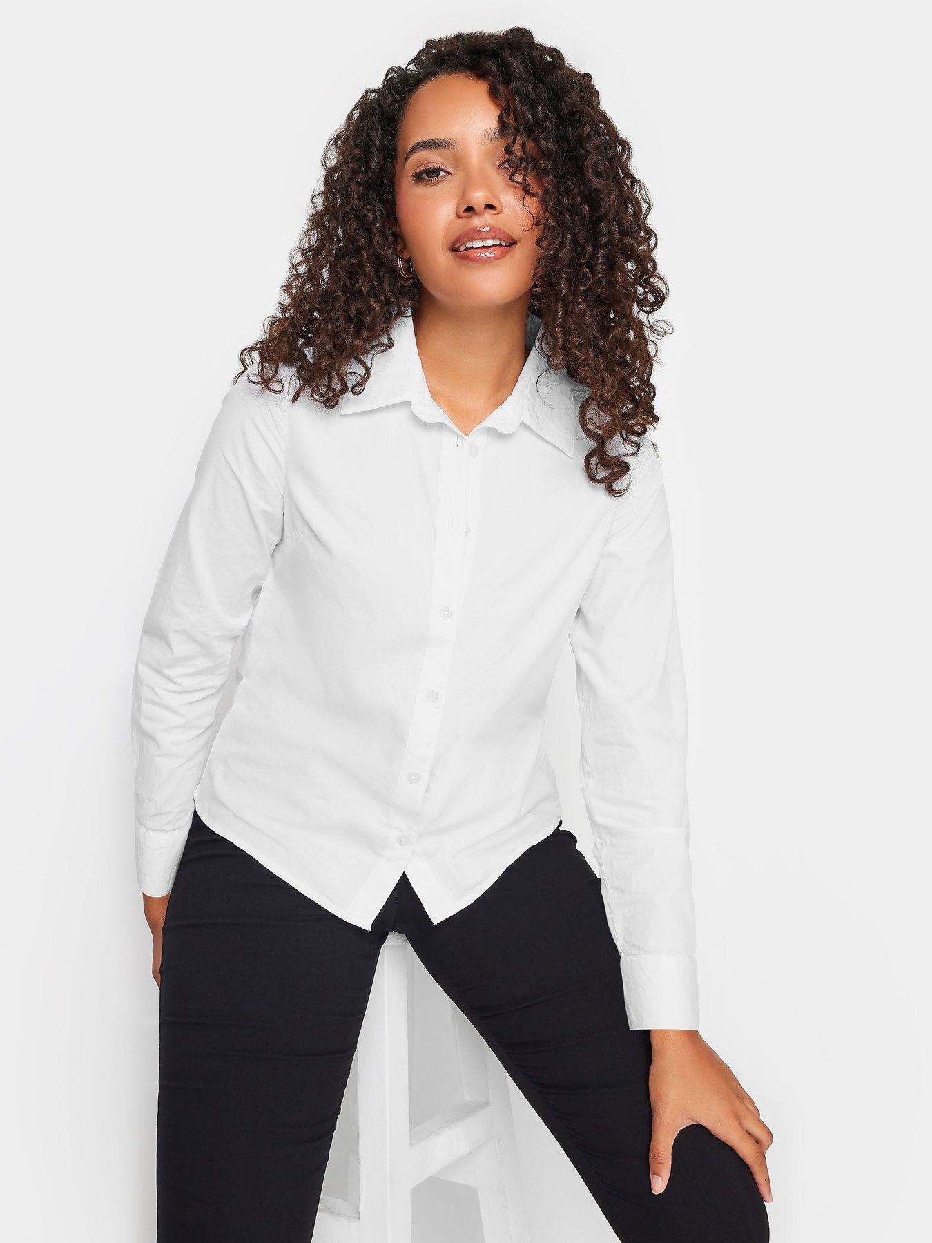 mco-petite-fitted-poplin-shirt-whiteoutfit