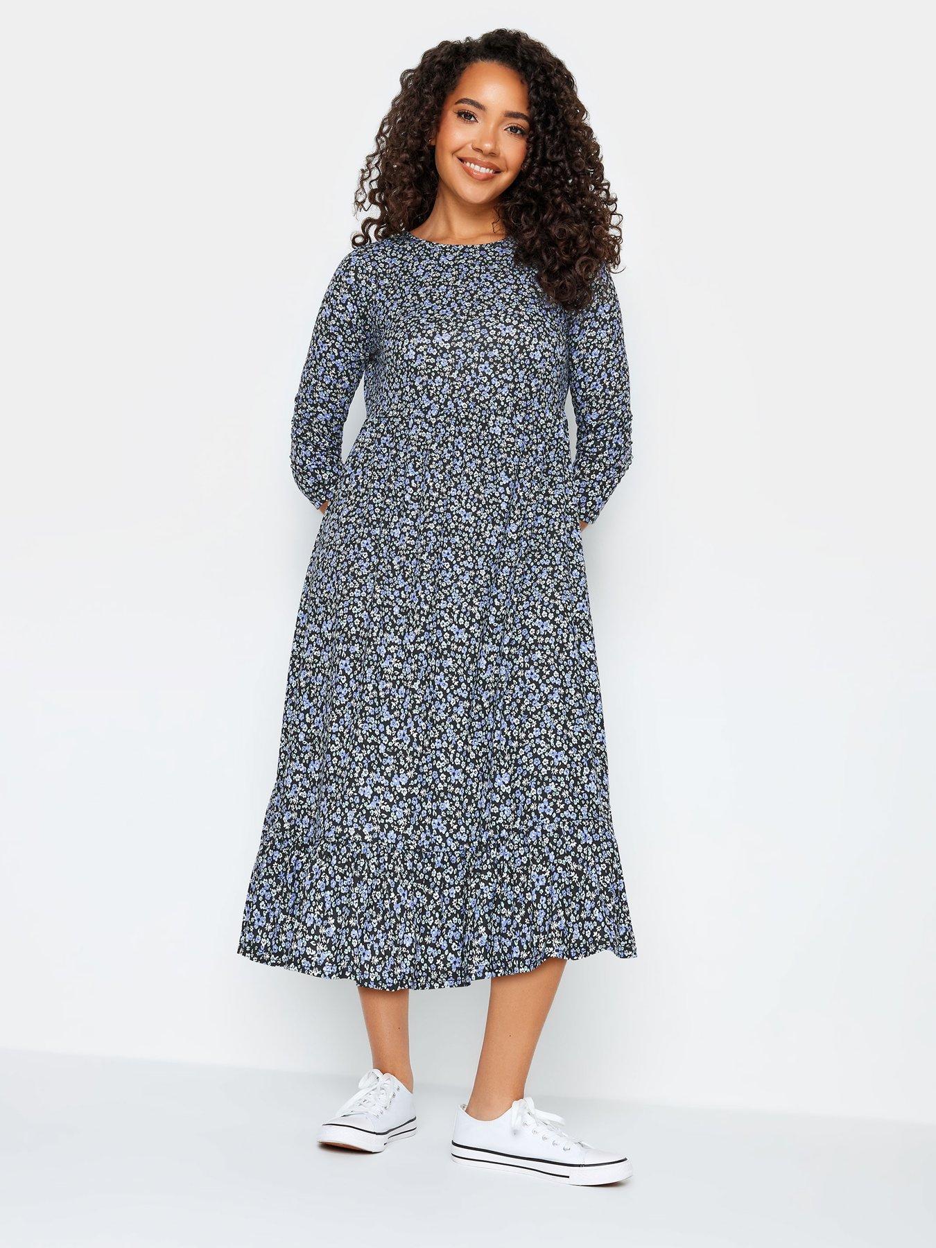 mco-petite-ditsy-print-dress--nbspbluenbspback