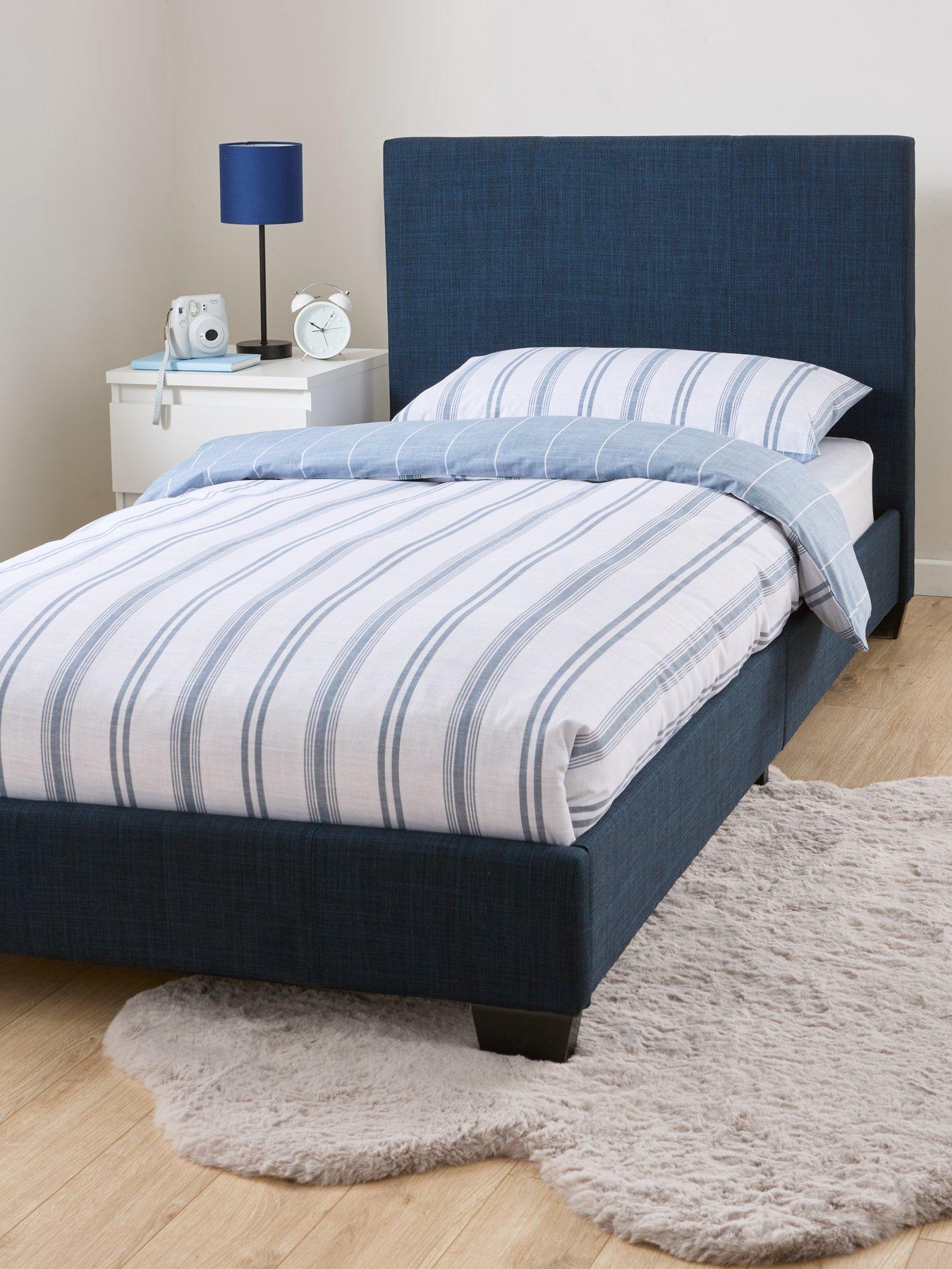 very-home-riley-fabric-single-bed-frame-with-mattress-options-buy-amp-savenbsp--blue