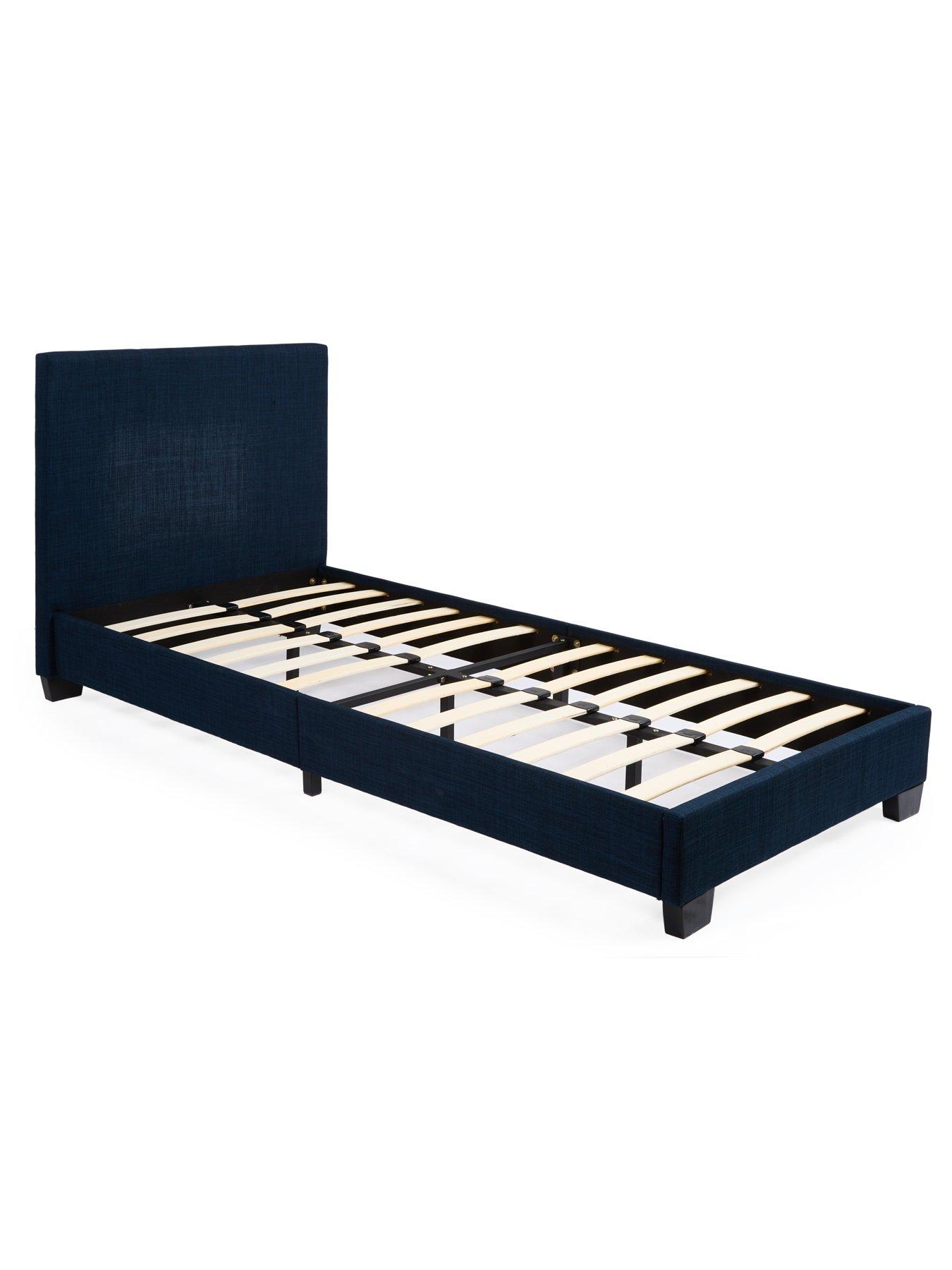 very-home-riley-fabric-single-bed-frame-with-mattress-options-buy-amp-savenbsp--blueback