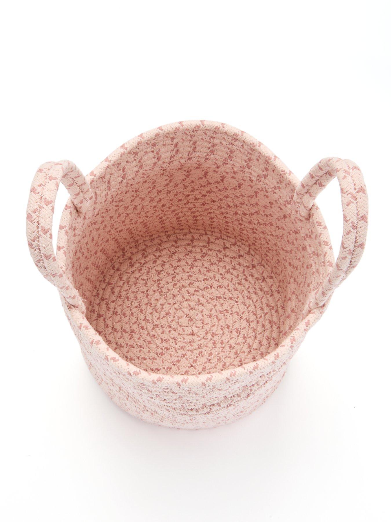 Image 5 of 5 of The Very Collection Set of 2 Cotton Rope Storage Baskets in Pink