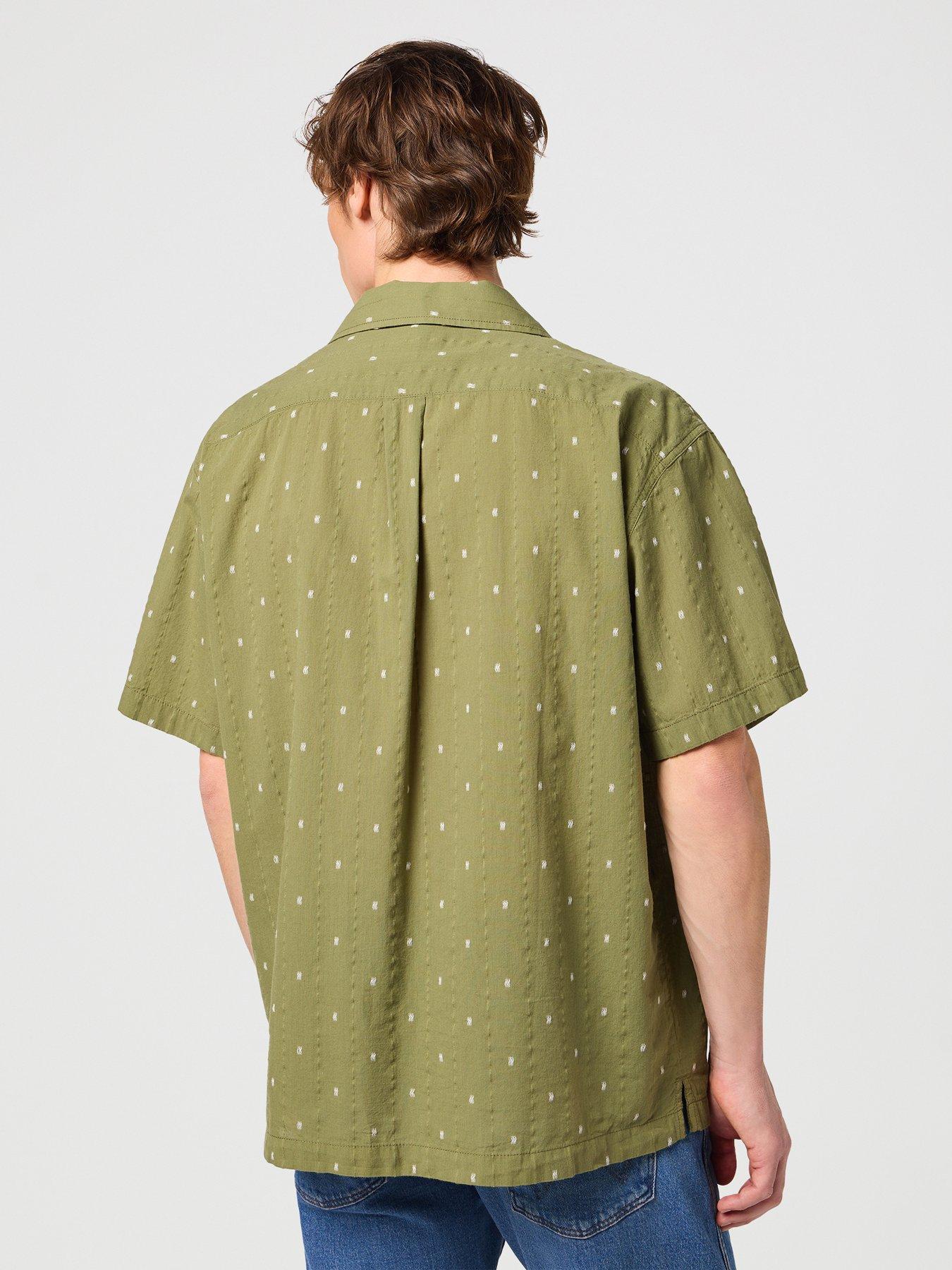 Image 2 of 6 of Wrangler Wrangler Short Sleeve Resort Shirt - Green