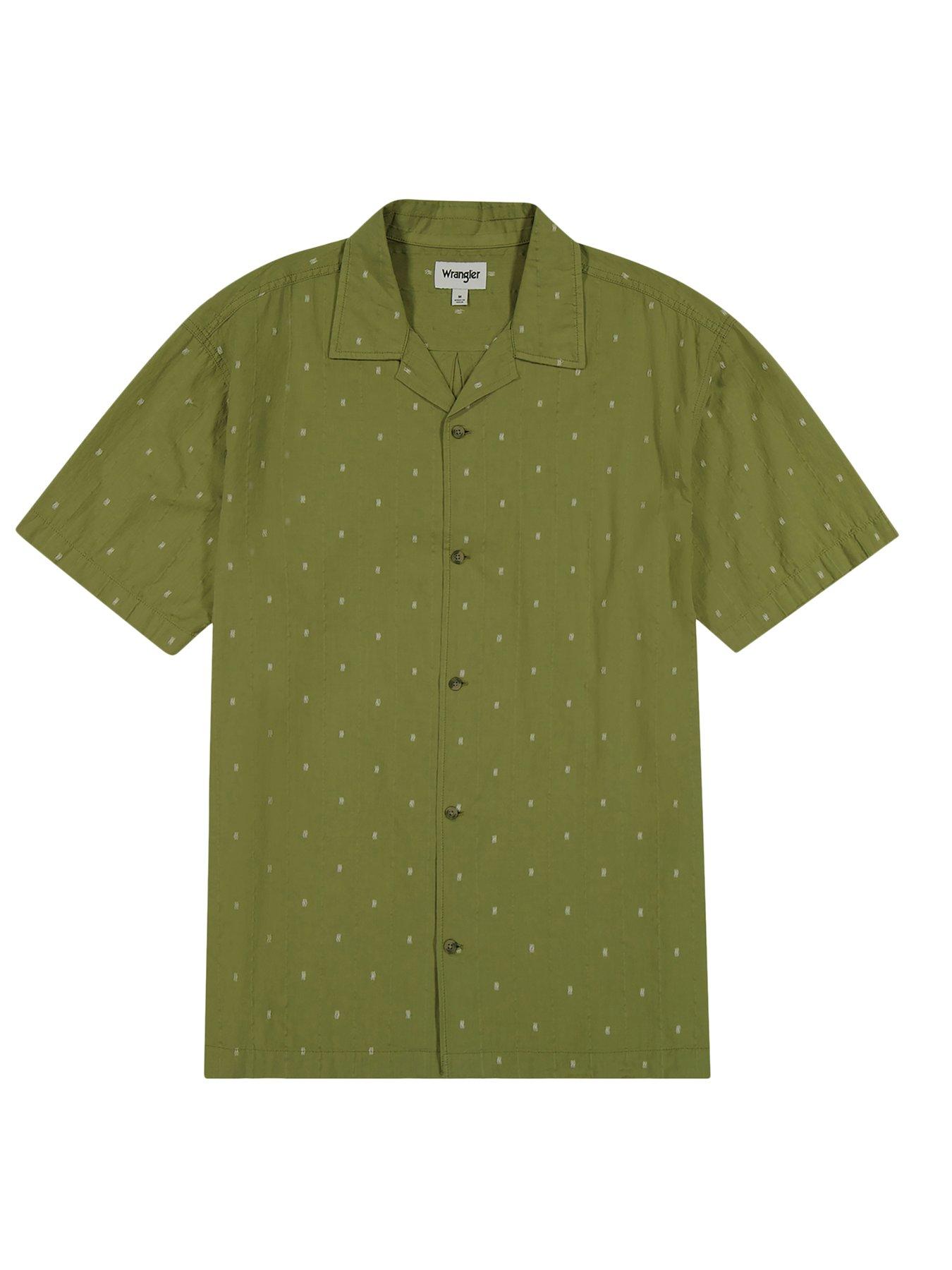 Image 6 of 6 of Wrangler Wrangler Short Sleeve Resort Shirt - Green