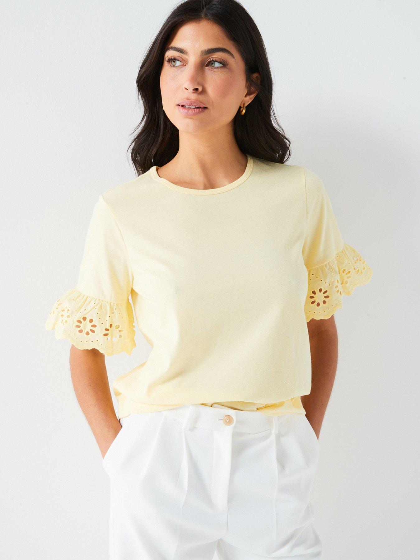 v-by-very-broderie-ruffle-sleeve-tshirt-yellow