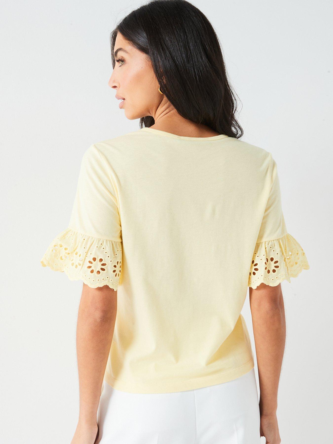 v-by-very-broderie-ruffle-sleeve-tshirt-yellowstillFront