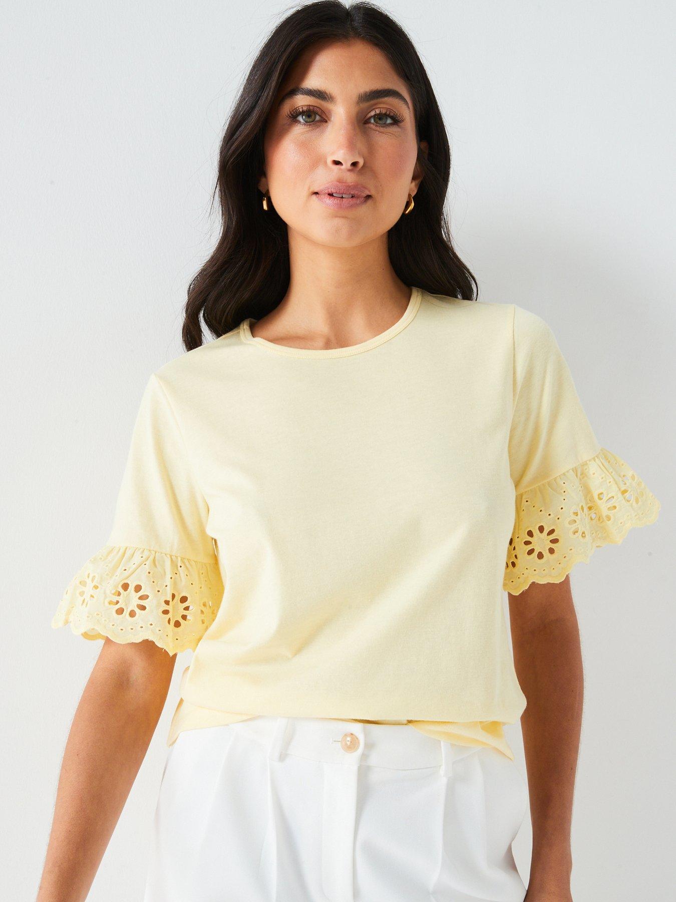 v-by-very-broderie-ruffle-sleeve-tshirt-yellowdetail