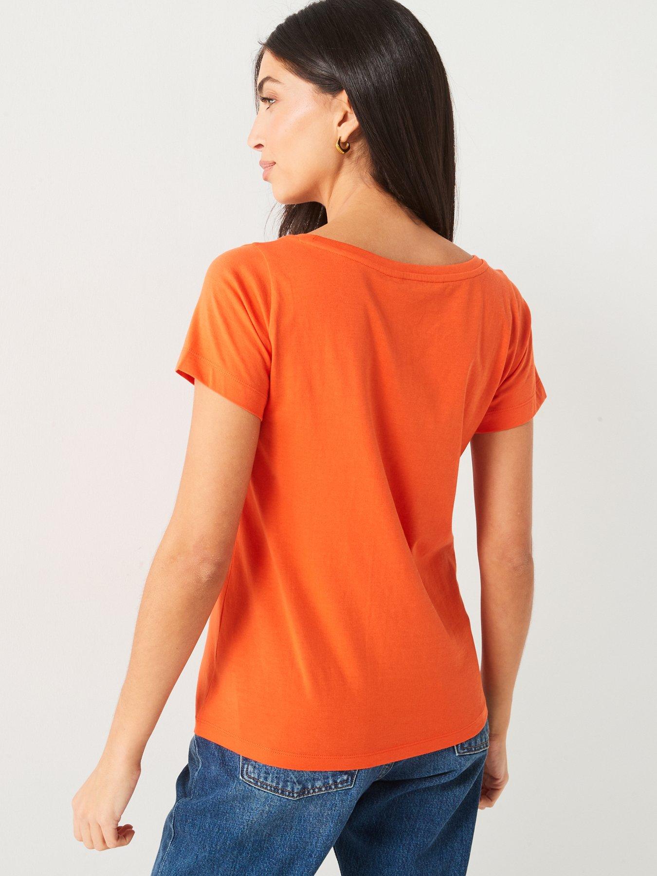 everyday-the-essential-scoop-neck-t-shirt-orangestillFront