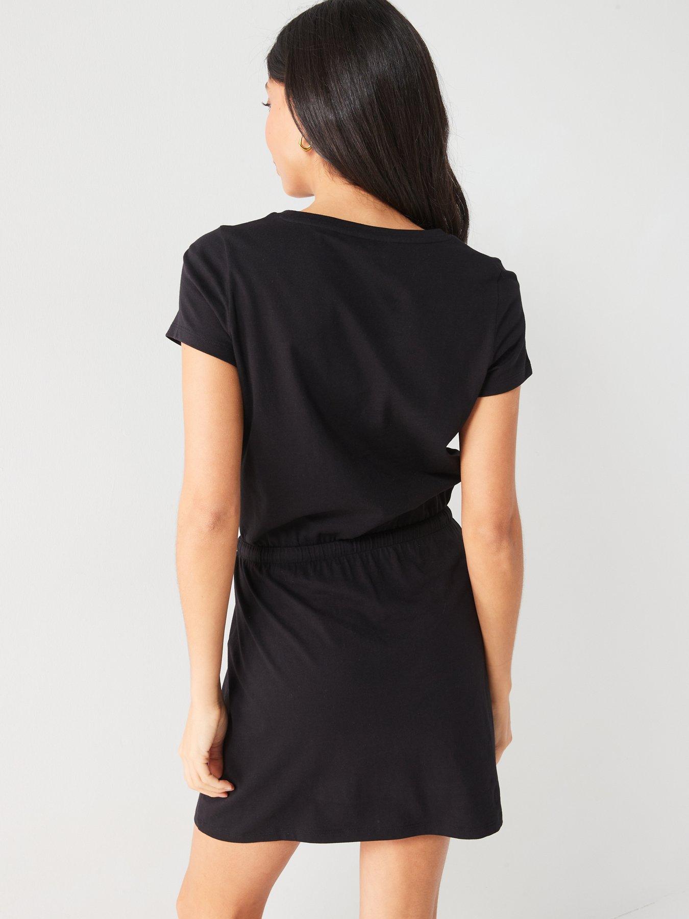 everyday-channel-waist-mini-dress-blacknbspstillFront