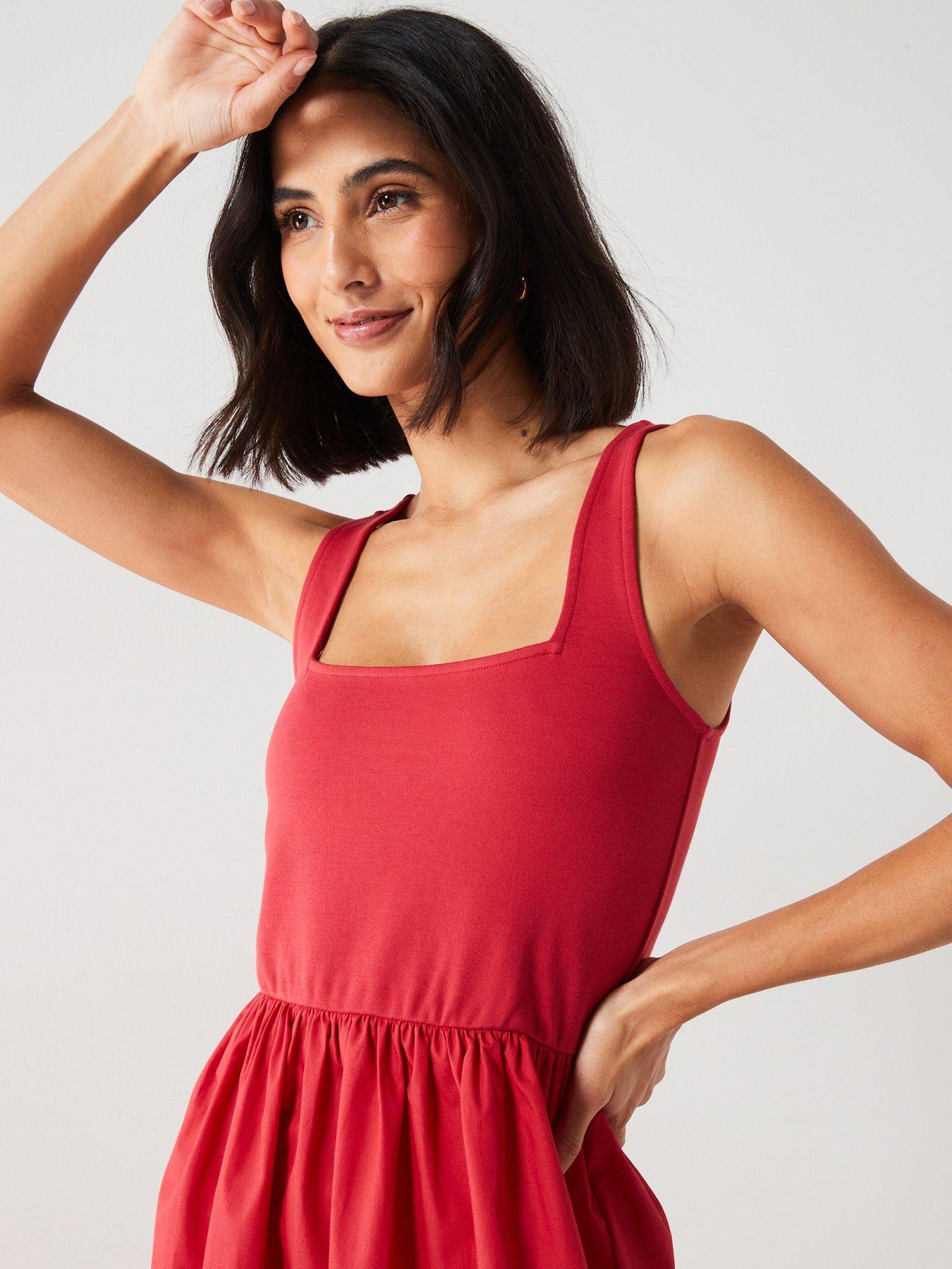 v-by-very-square-neck-skater-midi-dress-ndash-redoutfit