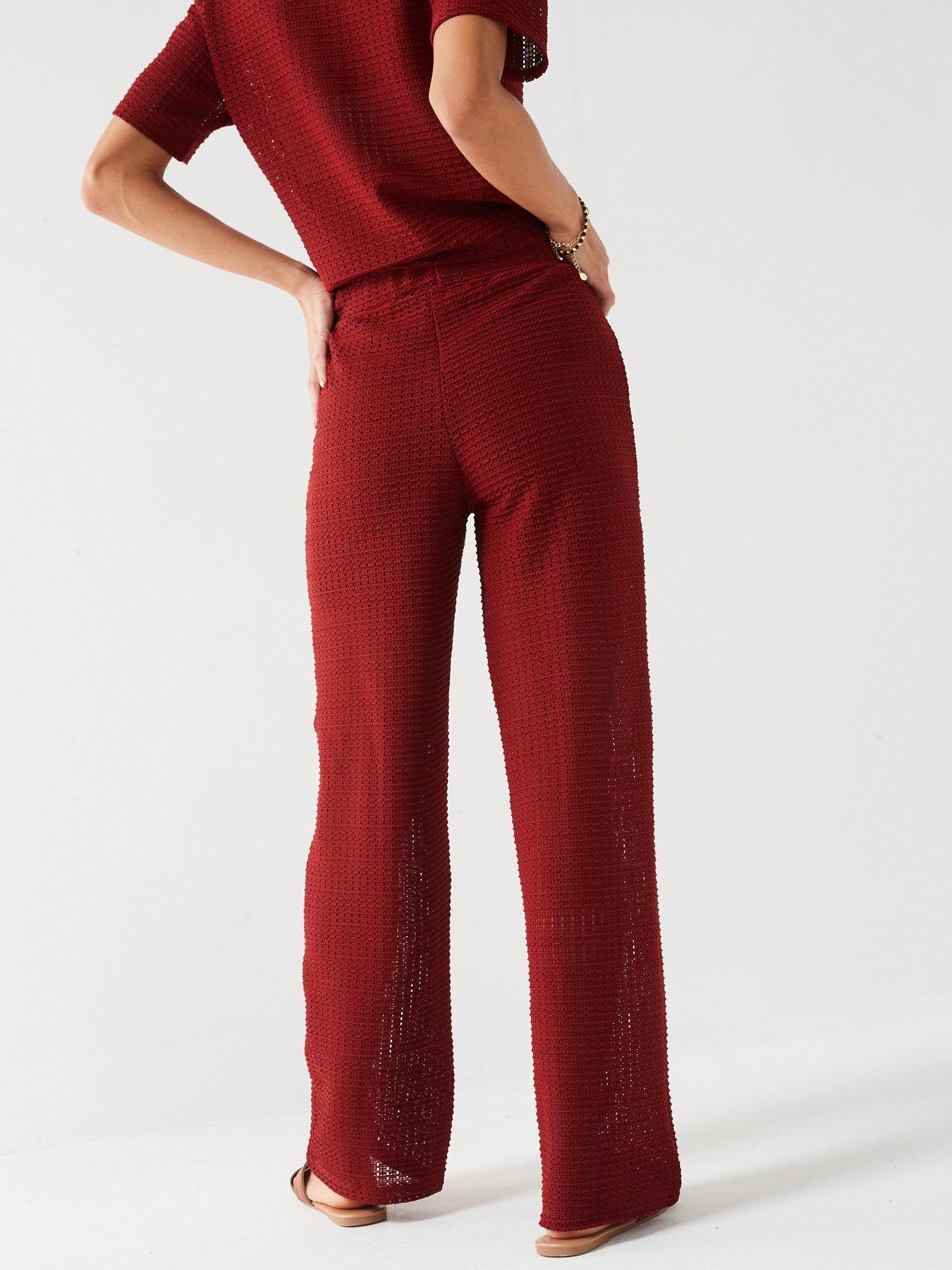 v-by-very-crochet-co-ord-trousers-redstillFront