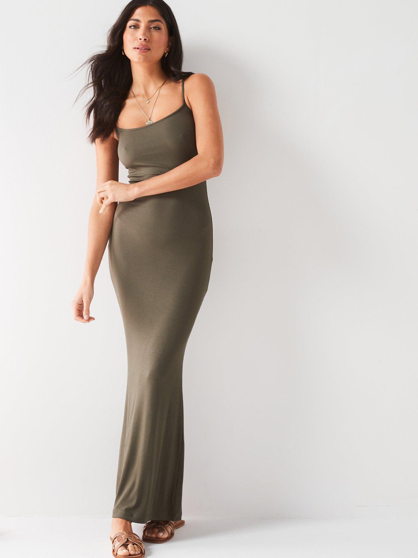 everyday-strappy-ribbed-maxi-dress-green