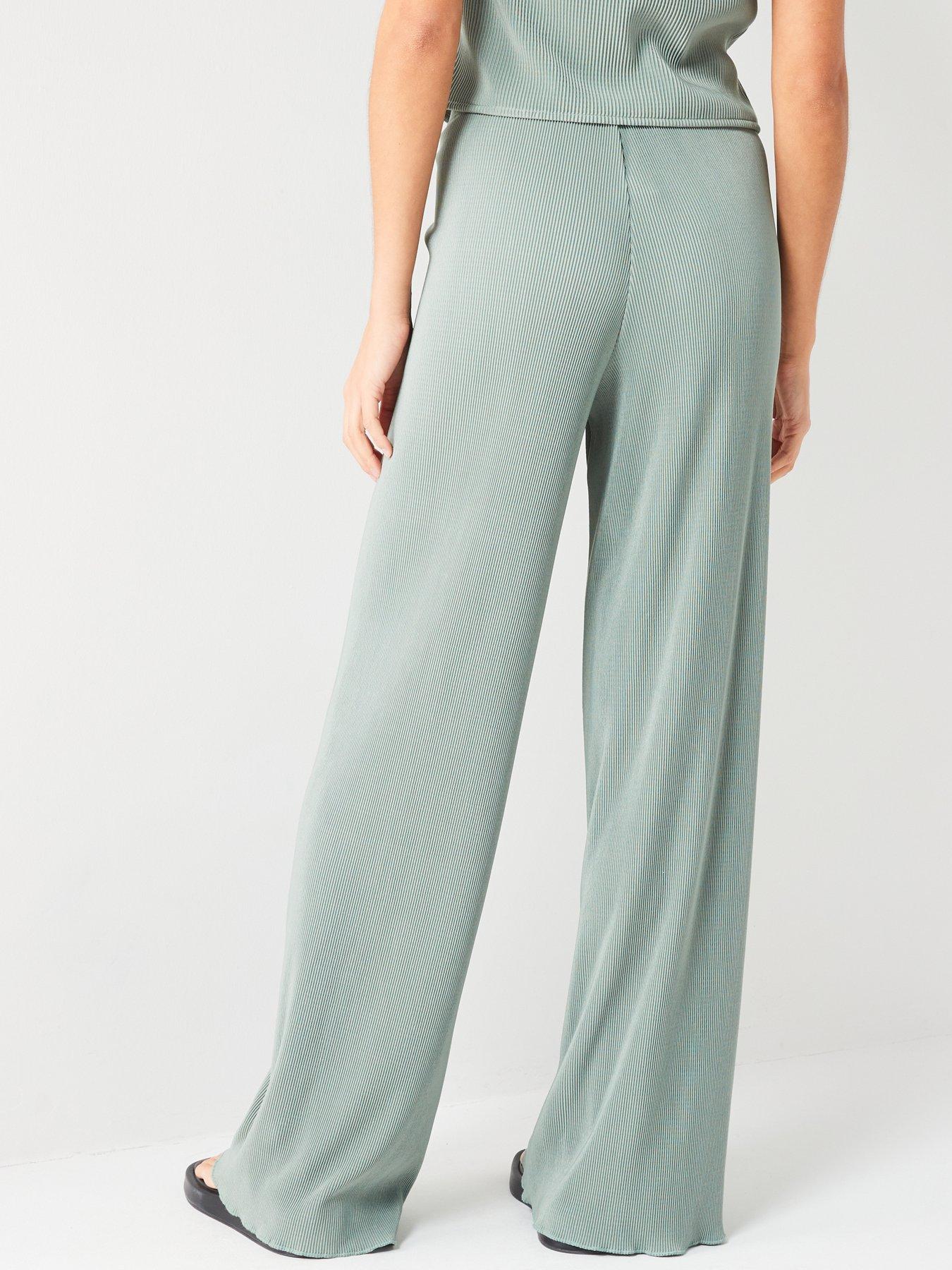 v-by-very-crinkle-wide-leg-trouser-match-waistcoat-greenstillFront