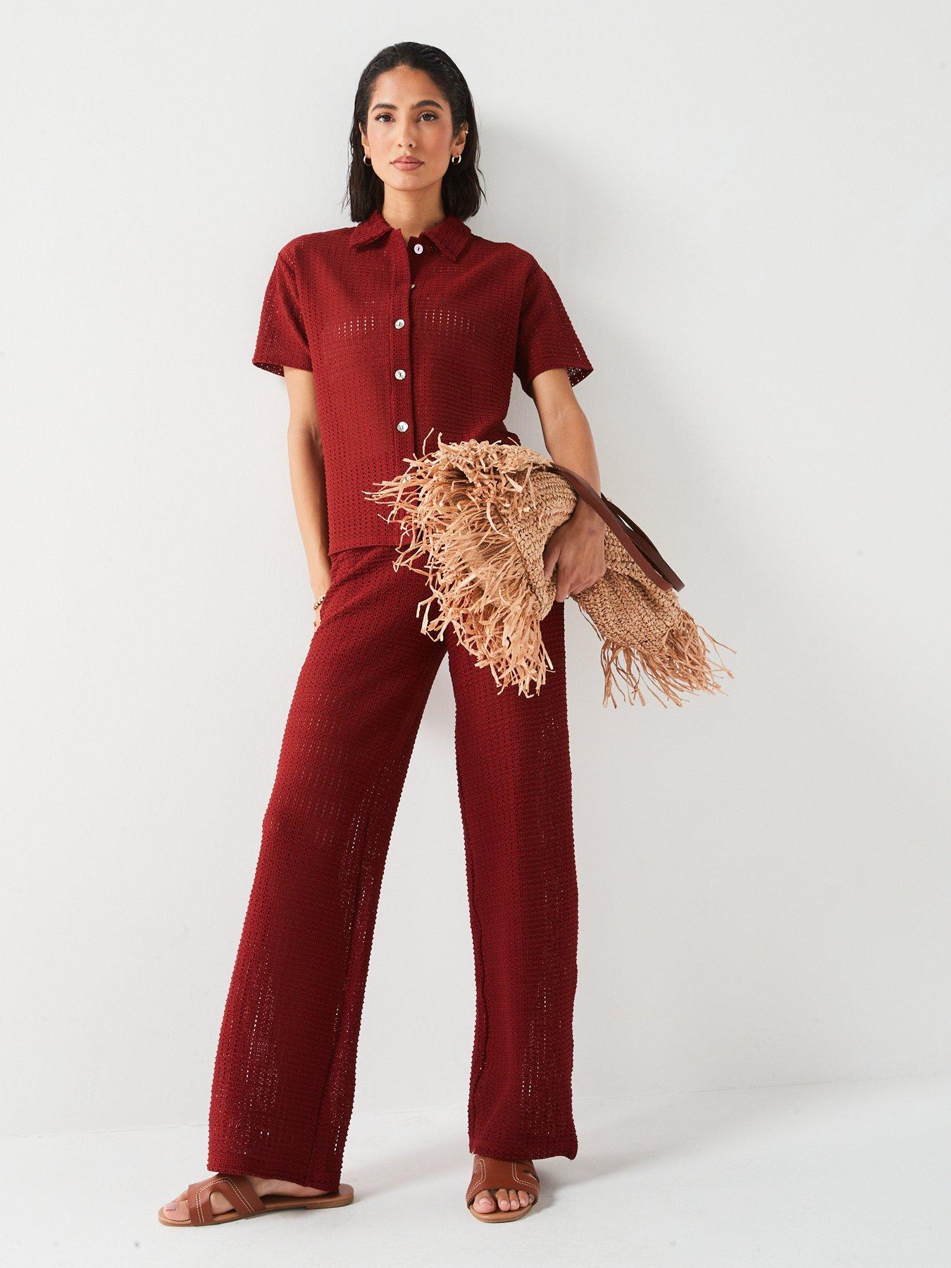 v-by-very-crochet-button-through-shirt-redback