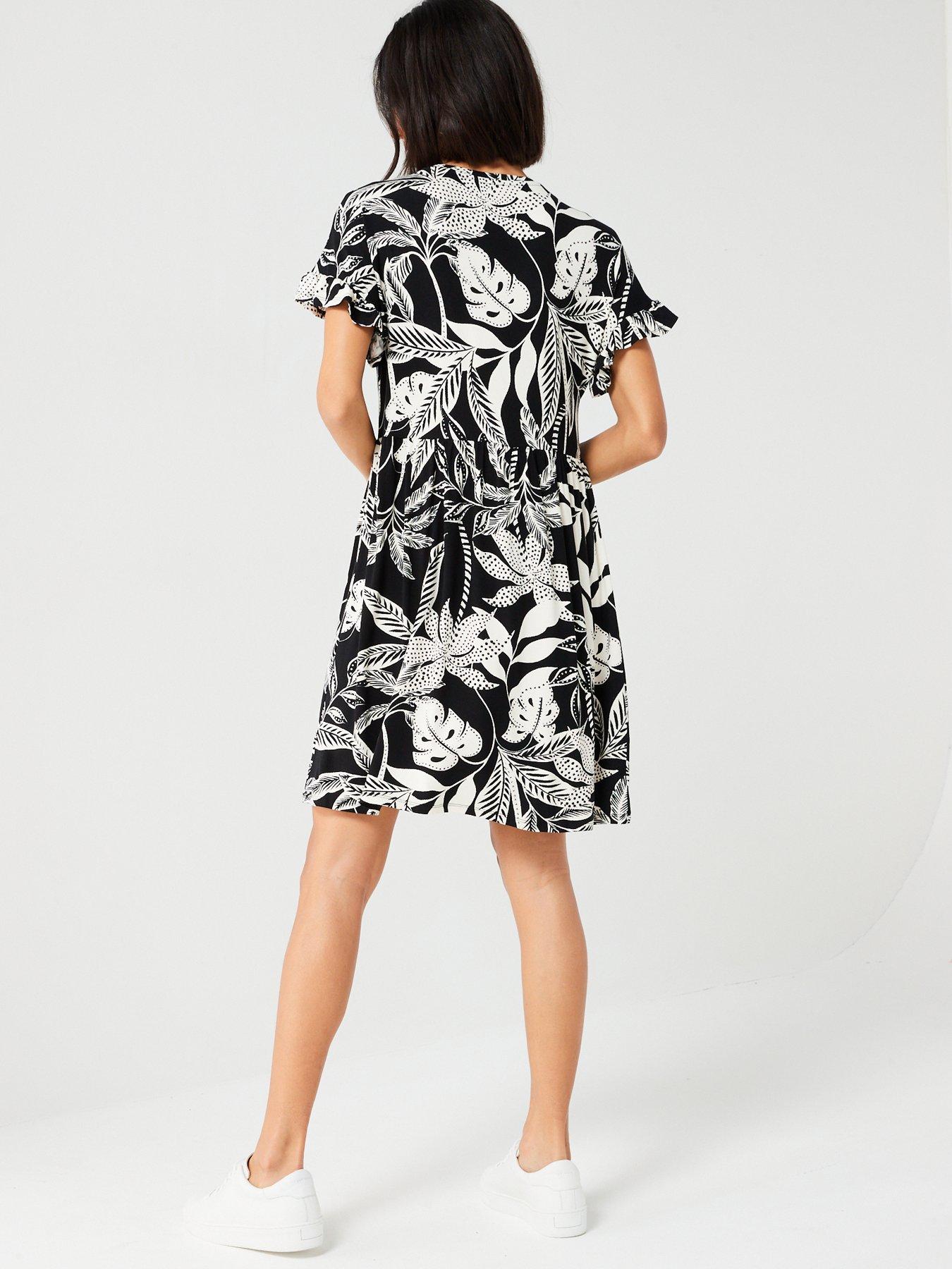 everyday-ruffle-sleeve-mini-dress-printstillFront