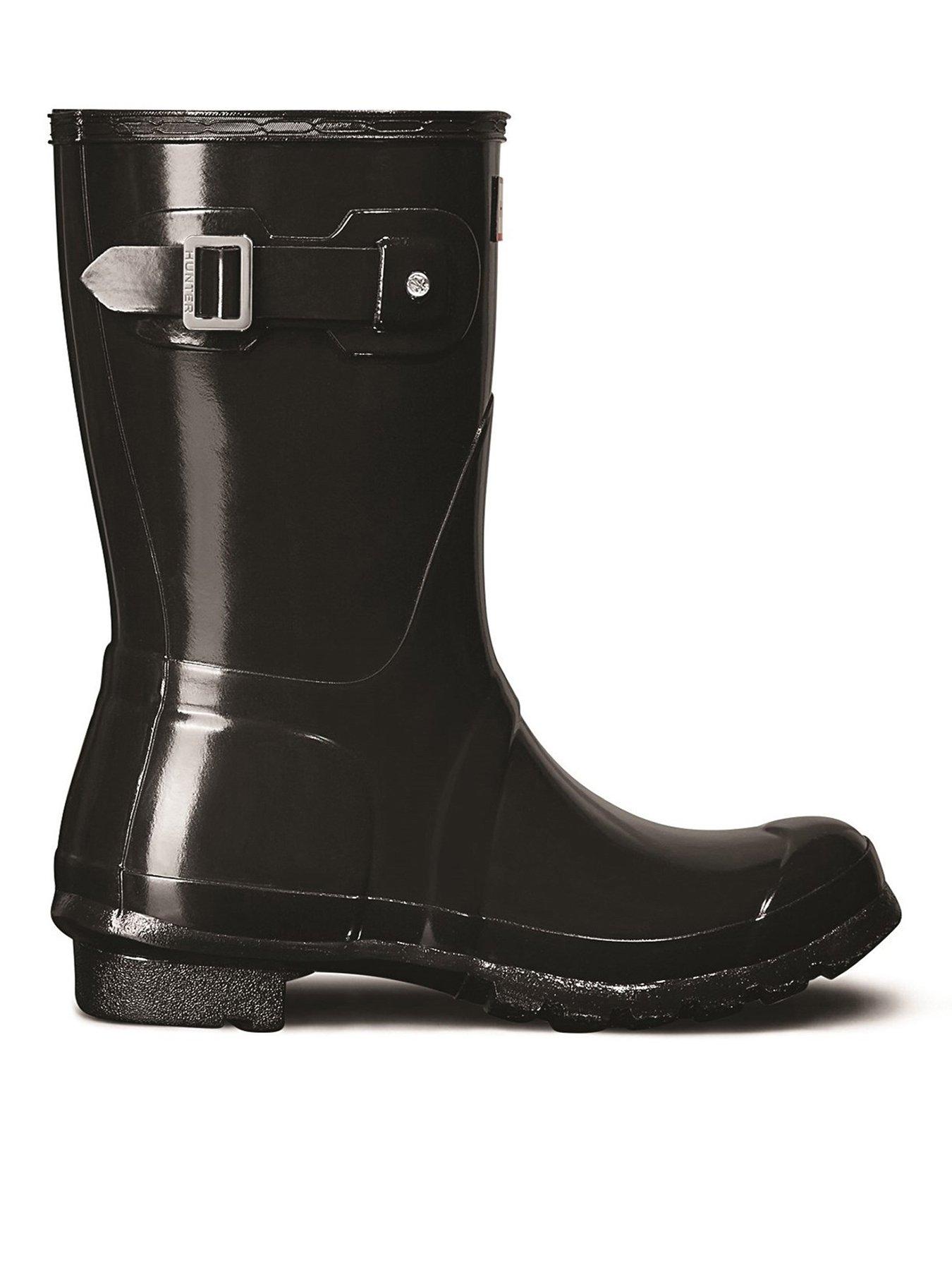 hunter-hunter-original-short-gloss-calf-length-wellington-boots-blackfront